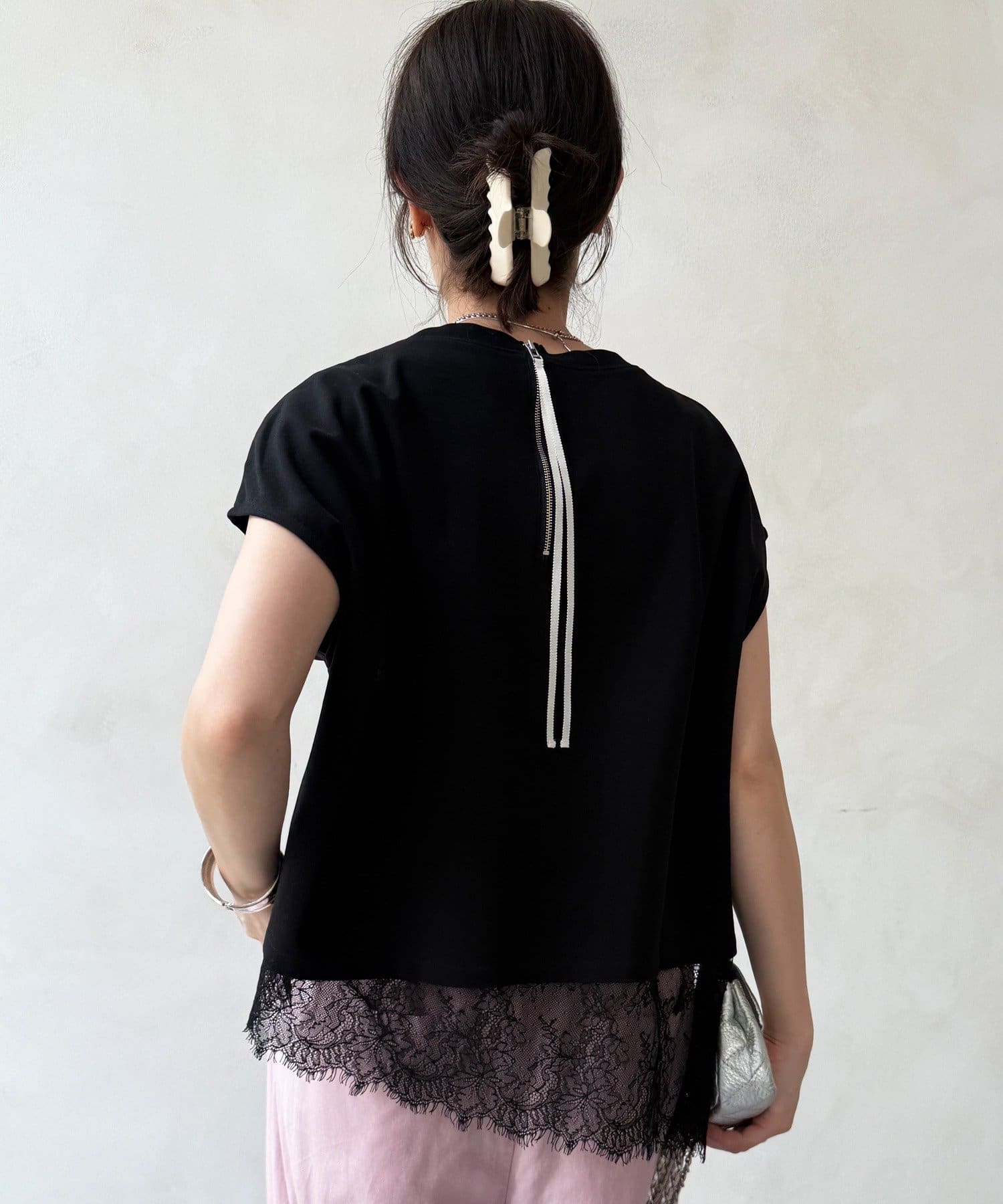 DOUDOU(ドゥドゥ) 【WEB限ヘムレースロゴTEE