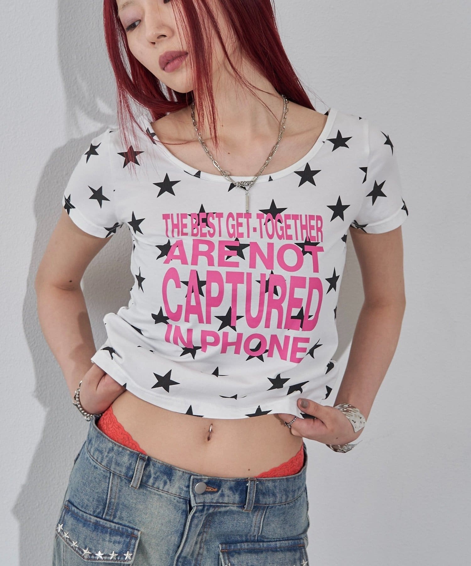 WHO’S WHO gallery(フーズフーギャラリー) 【WEB限定】メッセージスタードットS/S TEE