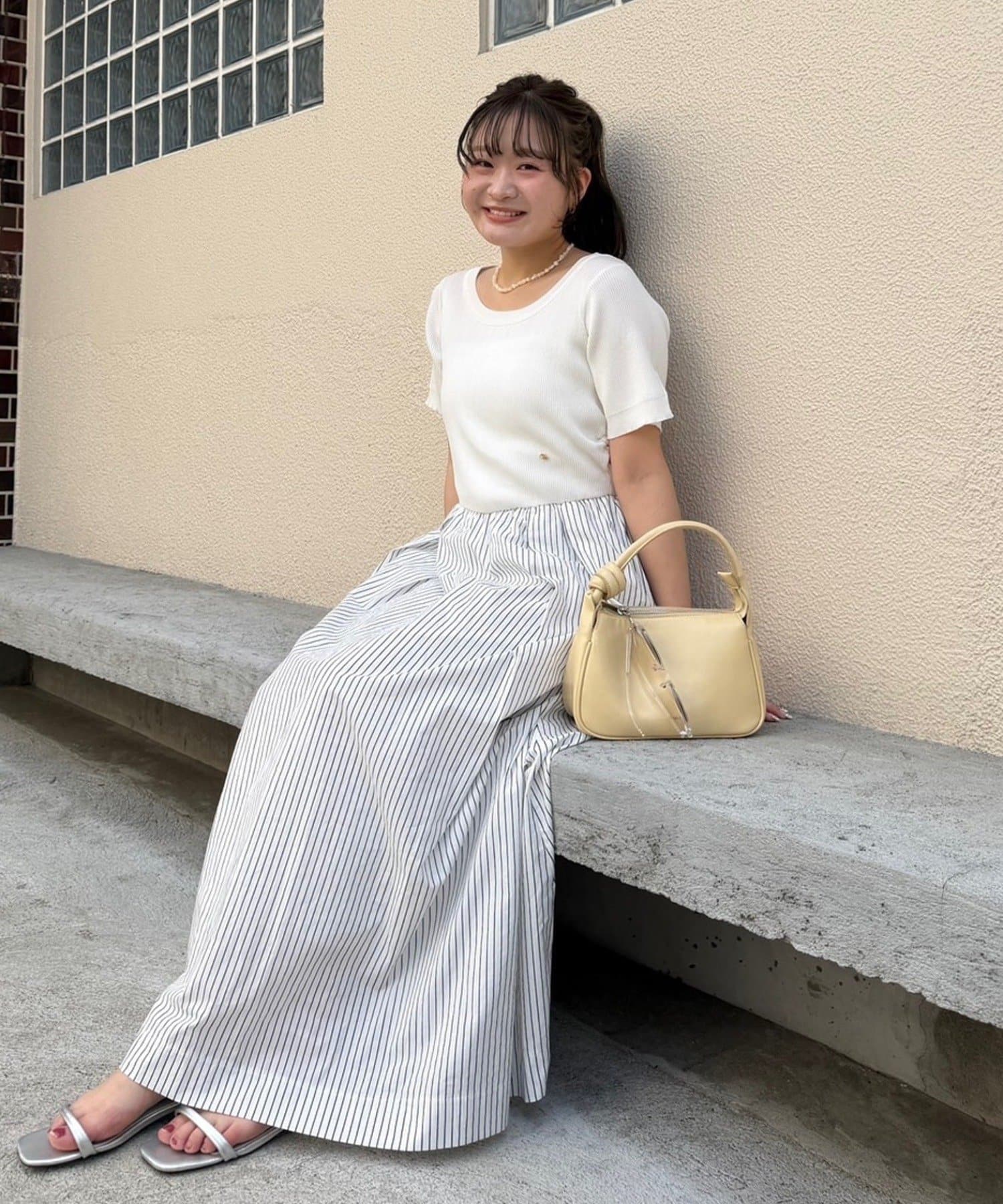 mystic(ミスティック) 《4/3(FRI) 12:00予約START》【@__misa__03企画】プレート付きドッキング半袖ワンピース