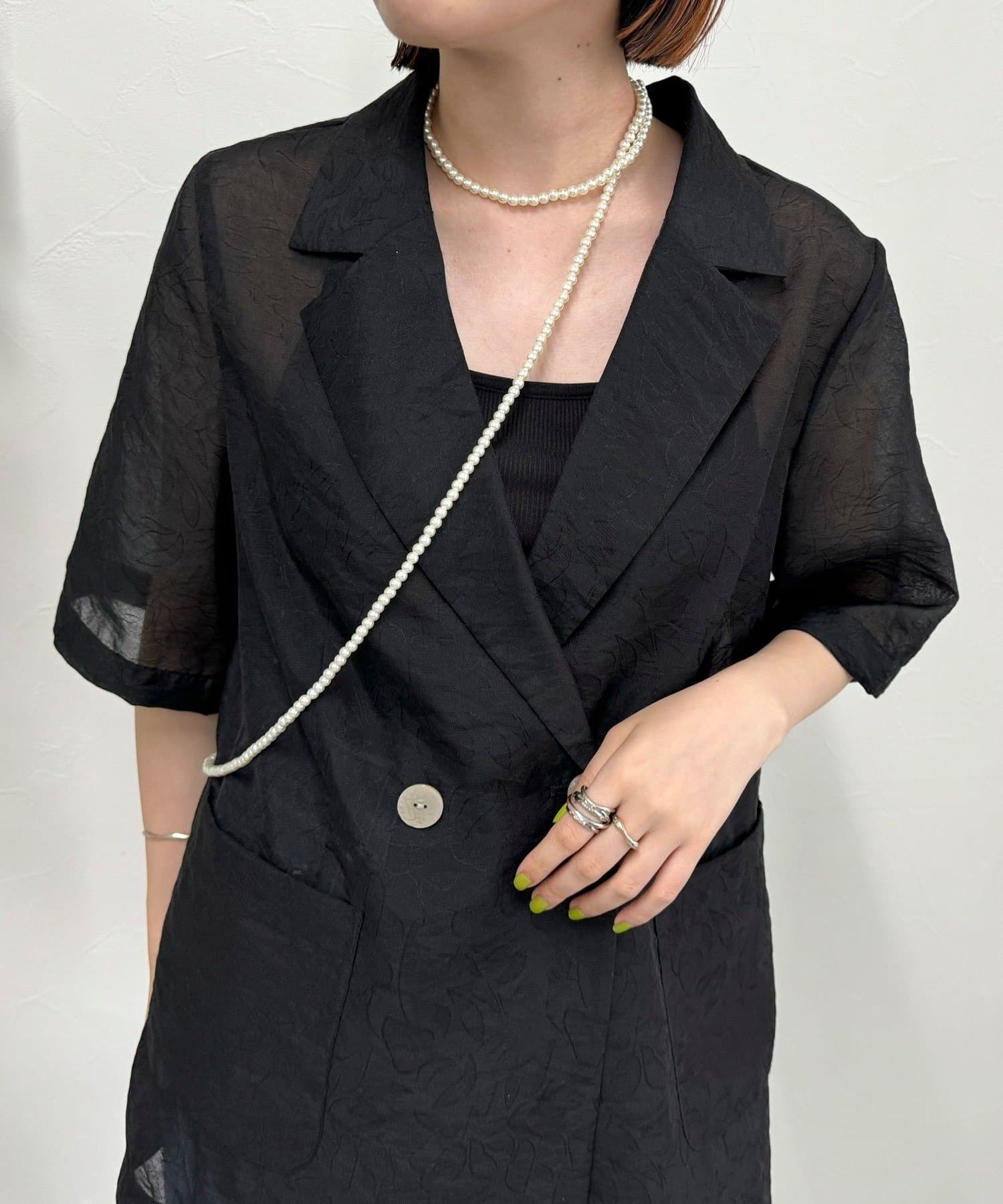 FREDY & GLOSTER(フレディ アンド グロスター) パール/メタルマルチロングネックレス