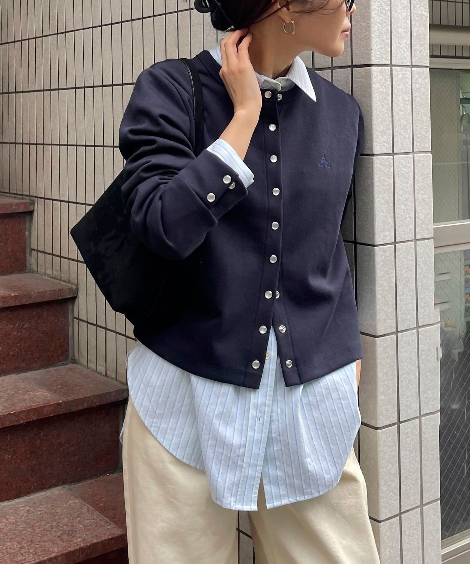 FREDY & GLOSTER(フレディ アンド グロスター) ドット釦ポンチカーディガン