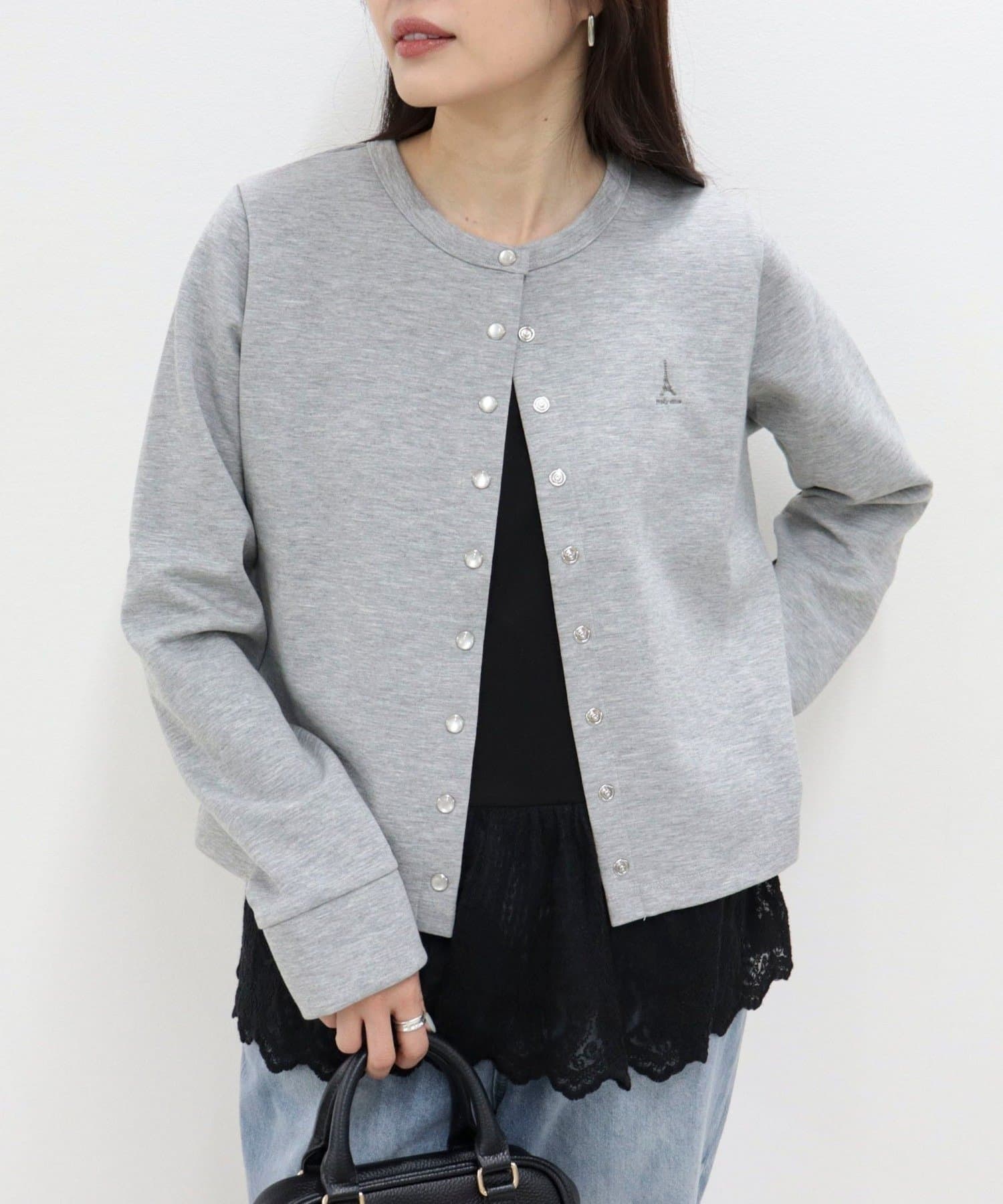 FREDY & GLOSTER(フレディ アンド グロスター) ドット釦ポンチカーディガン