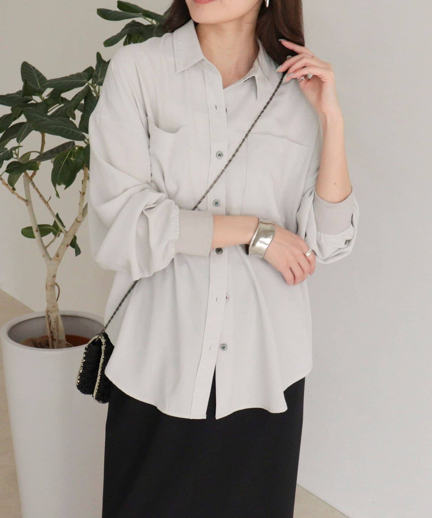 FREDY & GLOSTER(フレディ アンド グロスター) とろみカシュクールシャツ