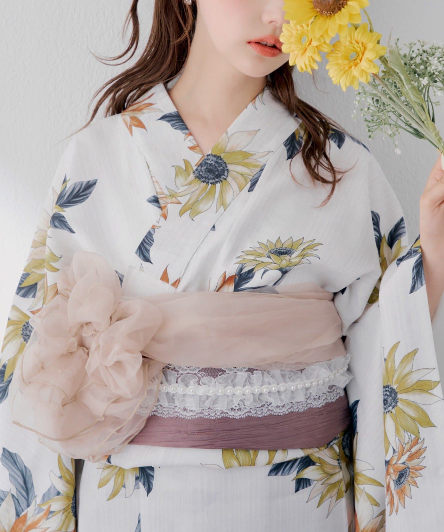 Remind me and forever(リマインドミーアンドフォーエバー) 【浴衣collection】オーガンジーパール帯止め