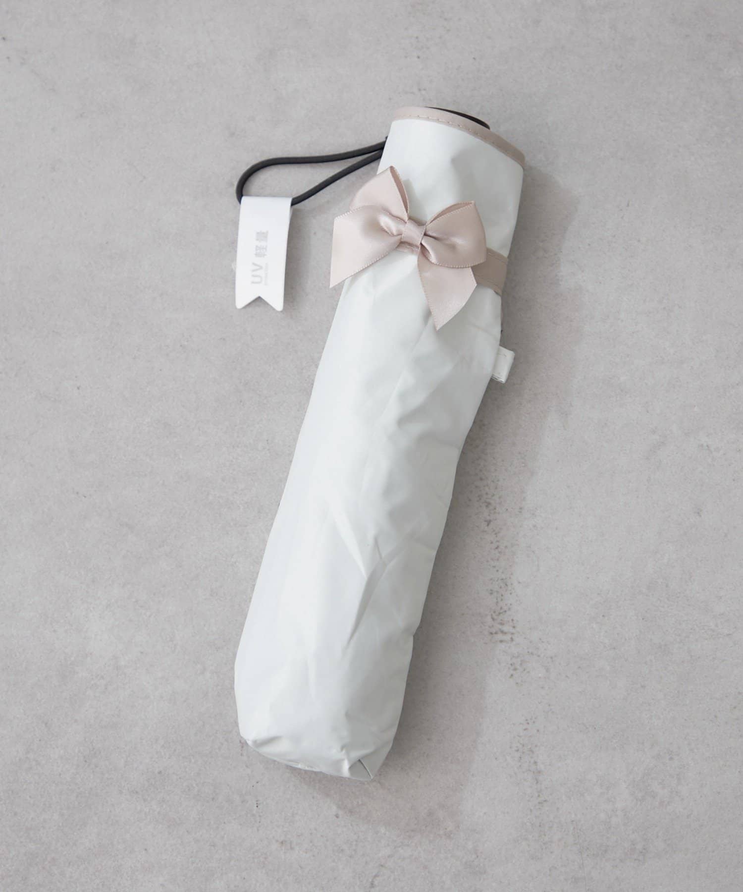 NICE CLAUP / OLIVE des OLIVE OUTLET(ナイスクラップ  / オリーブ デ オリーブ アウトレット) 【超軽量】リボン付き折りたたみ傘