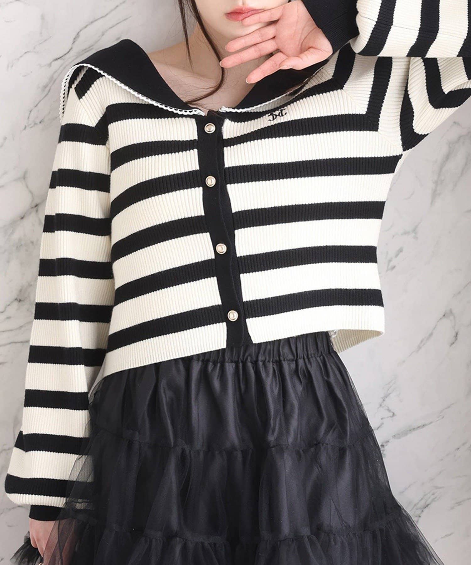 NICE CLAUP / OLIVE des OLIVE OUTLET(ナイスクラップ  / オリーブ デ オリーブ アウトレット) 【one after another】セーラーニット