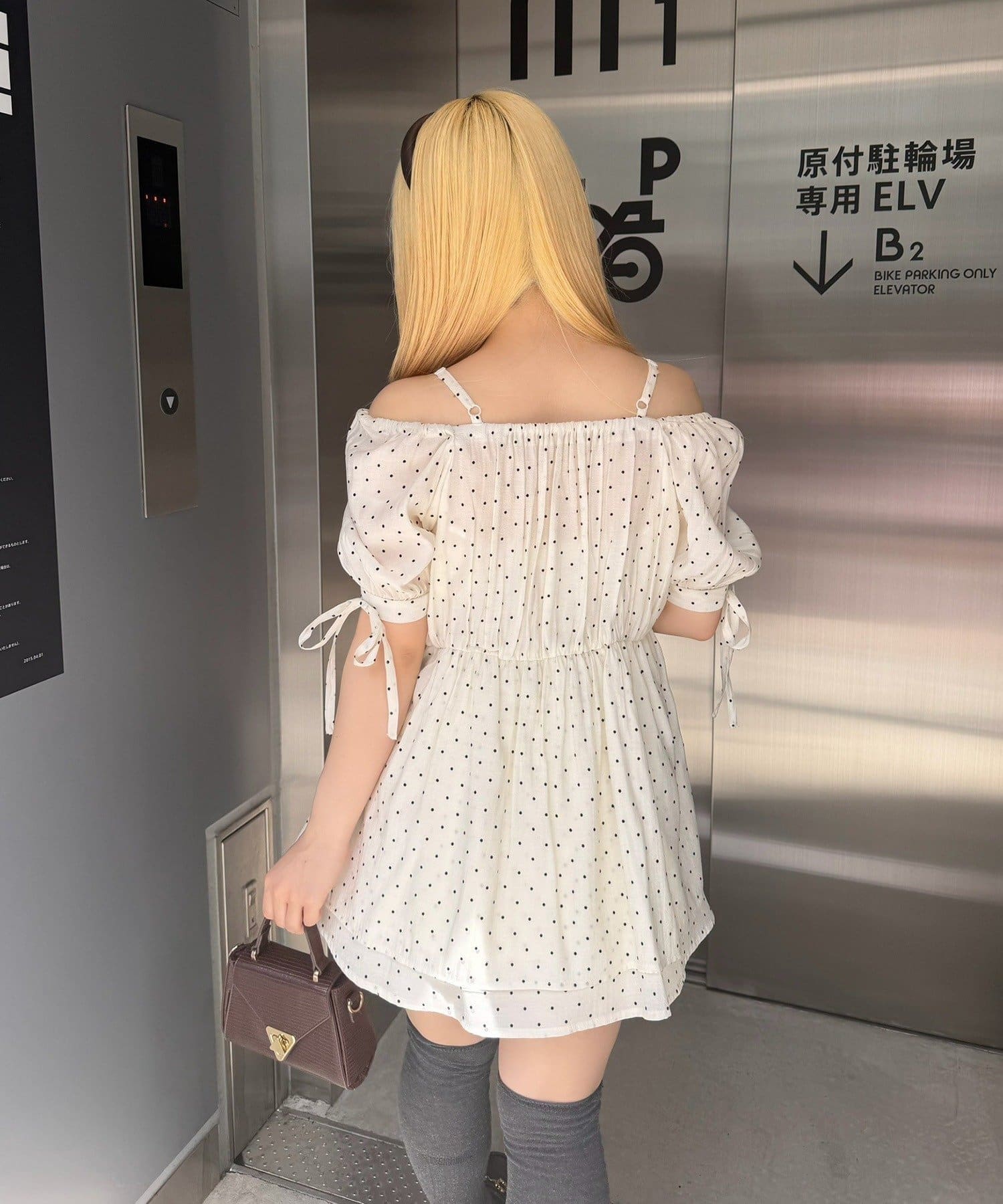 NICE CLAUP / OLIVE des OLIVE OUTLET(ナイスクラップ  / オリーブ デ オリーブ アウトレット) 【continuer】ドロストリボンチュニック
