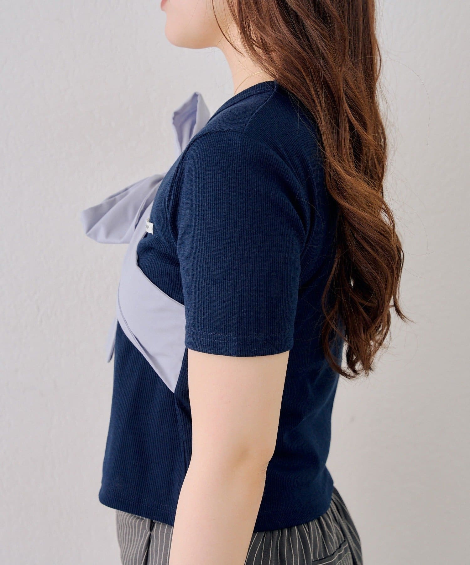 NICE CLAUP / OLIVE des OLIVE OUTLET(ナイスクラップ  / オリーブ デ オリーブ アウトレット) 【continuer】ビッグリボンテレコプルオーバー