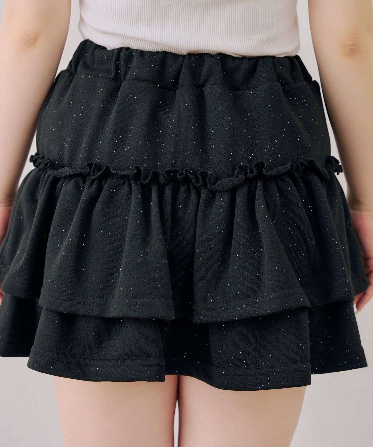 NICE CLAUP / OLIVE des OLIVE OUTLET(ナイスクラップ  / オリーブ デ オリーブ アウトレット) 【ANOTHER BRANCH】スウェットZIP半袖+ティアードミニスカート