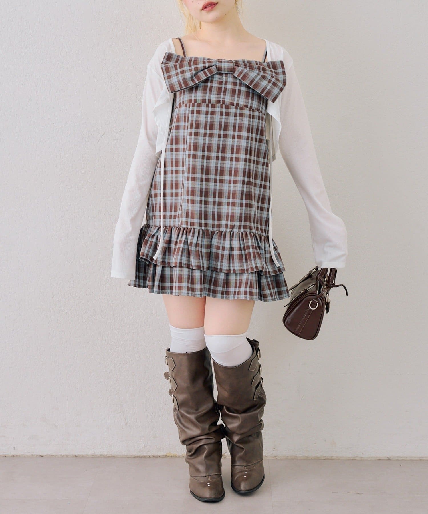 NICE CLAUP / OLIVE des OLIVE OUTLET(ナイスクラップ  / オリーブ デ オリーブ アウトレット) 【ANOTHER BRANCH】ボレロ+リボンキャミワンピセット