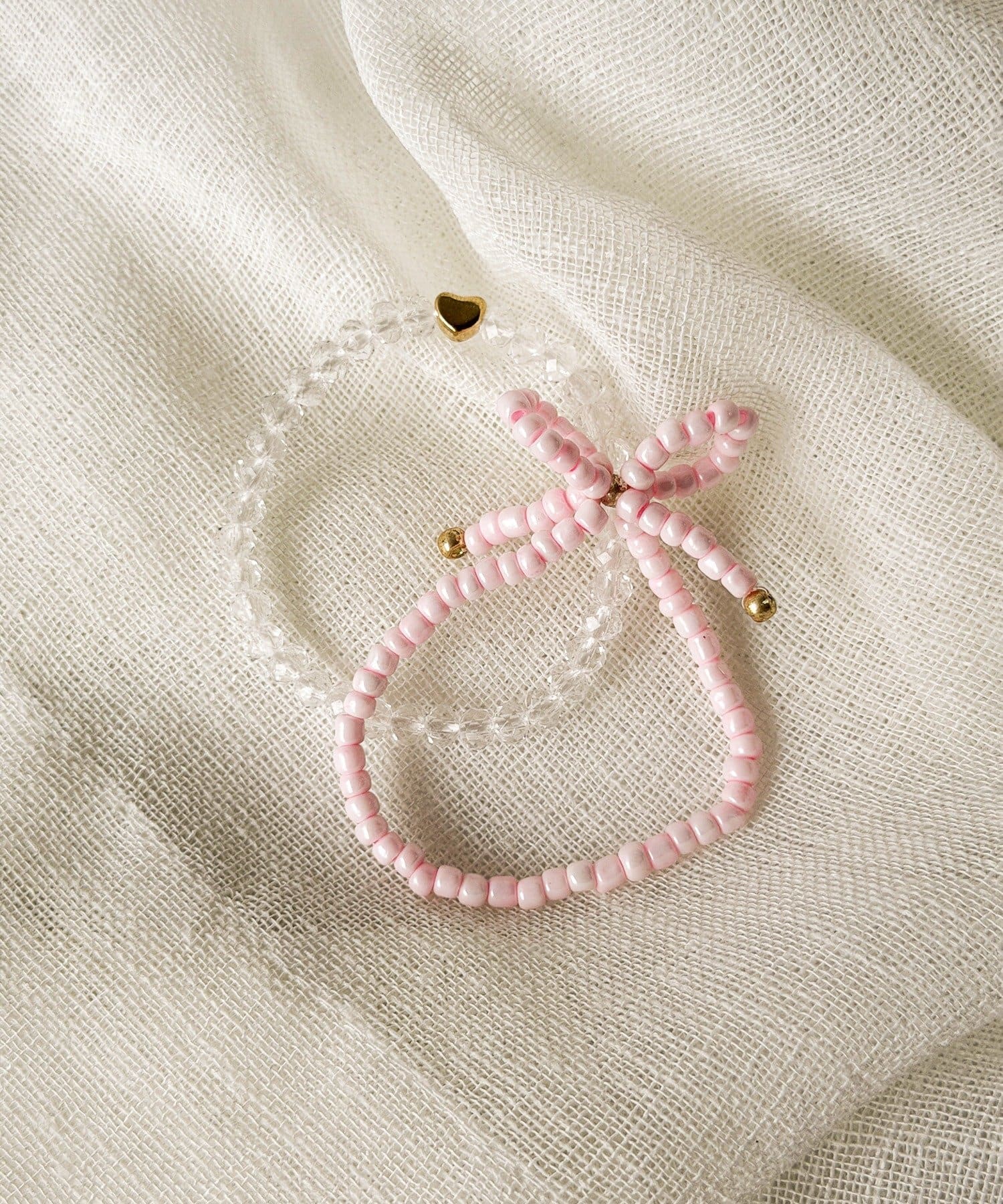 3COINS(スリーコインズ) リボンビーズブレス2個セット／KIDS