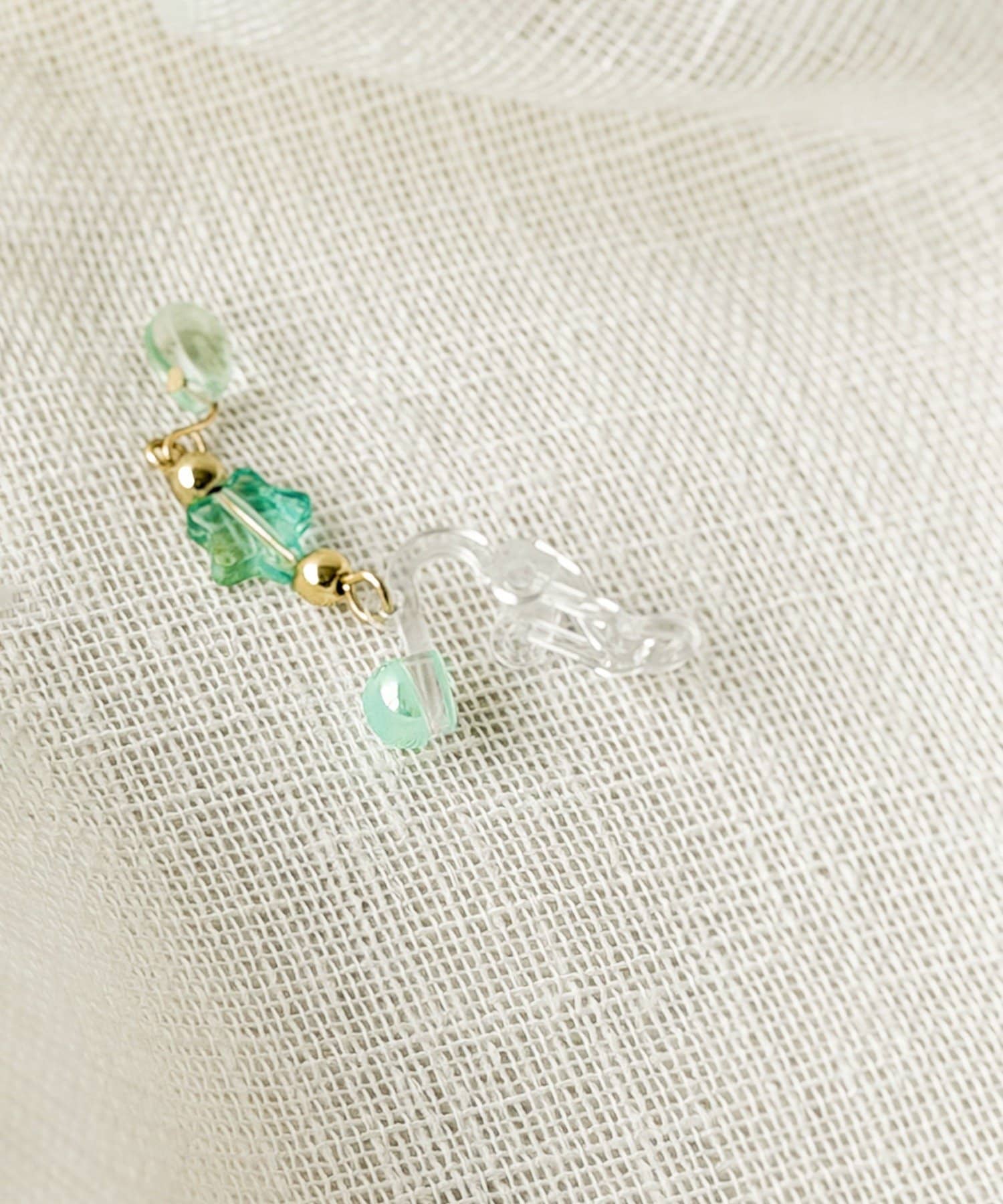 3COINS(スリーコインズ) スタードロップクリアイヤリング／KIDS