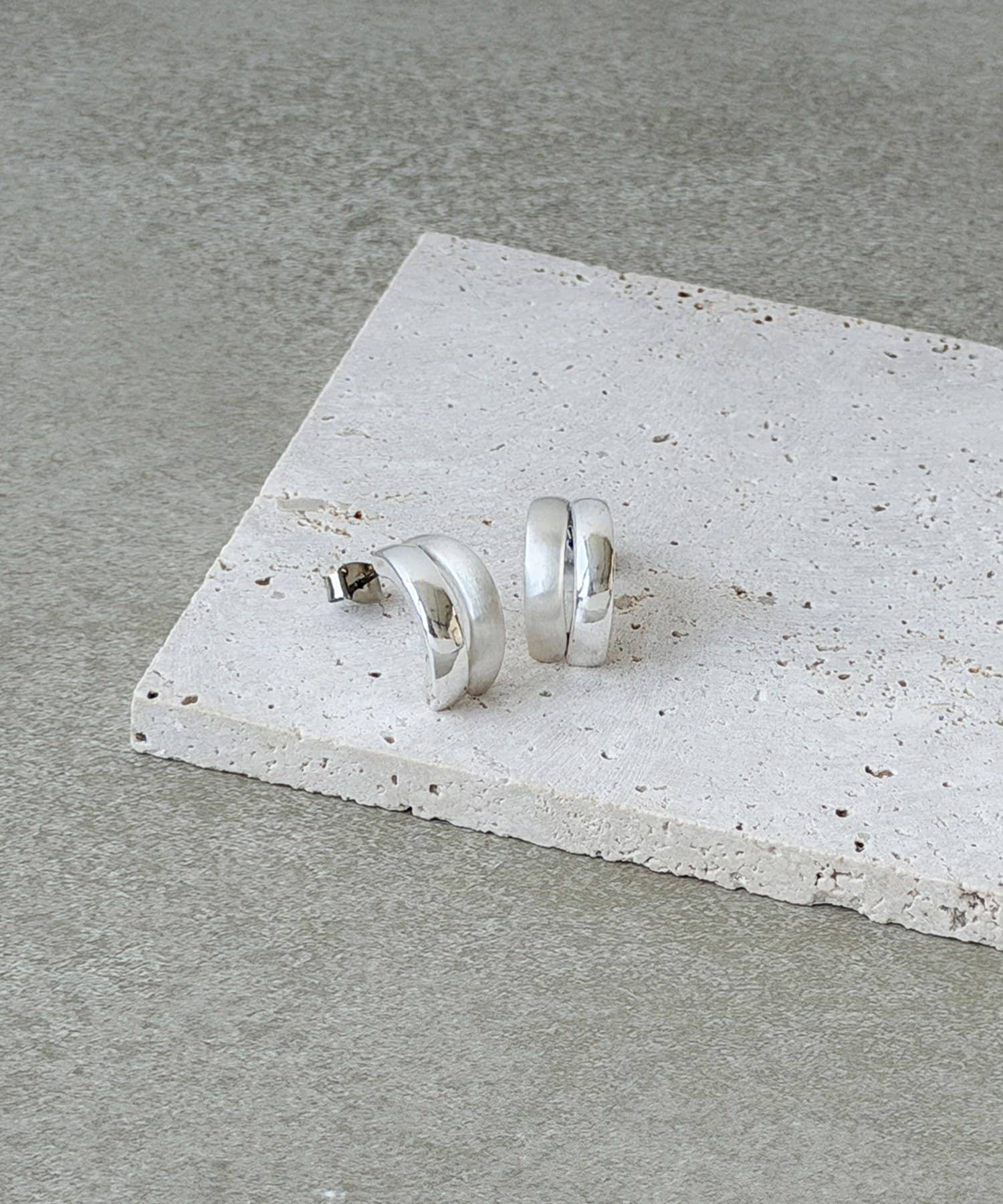 3COINS(スリーコインズ) メタルミックスカーブピアス