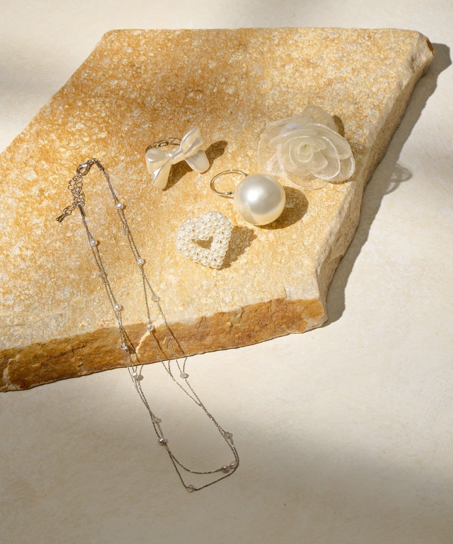 Lattice(ラティス) 華奢パール2連ネックレス