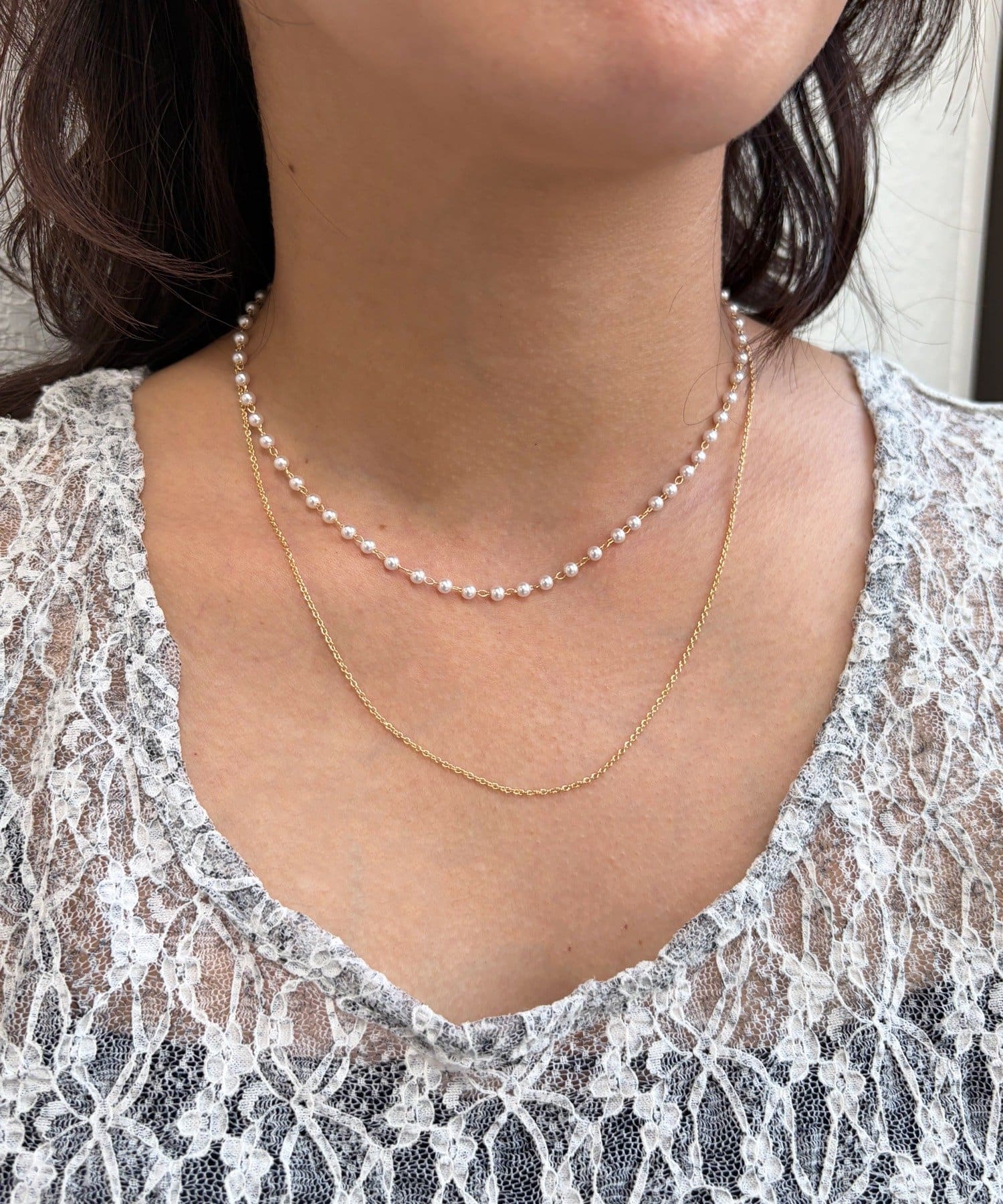 Lattice(ラティス) パールマグネットネックレス