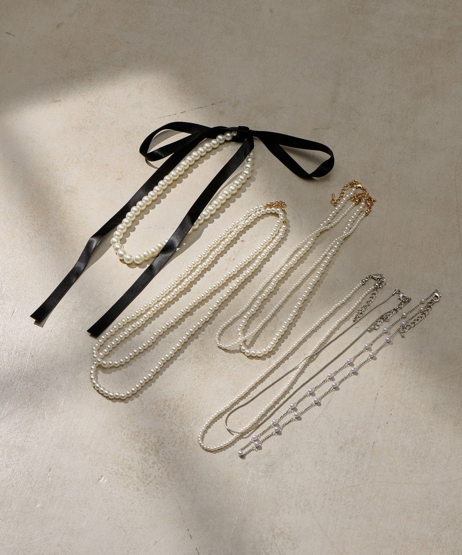 Lattice(ラティス) ロングパールネックレス