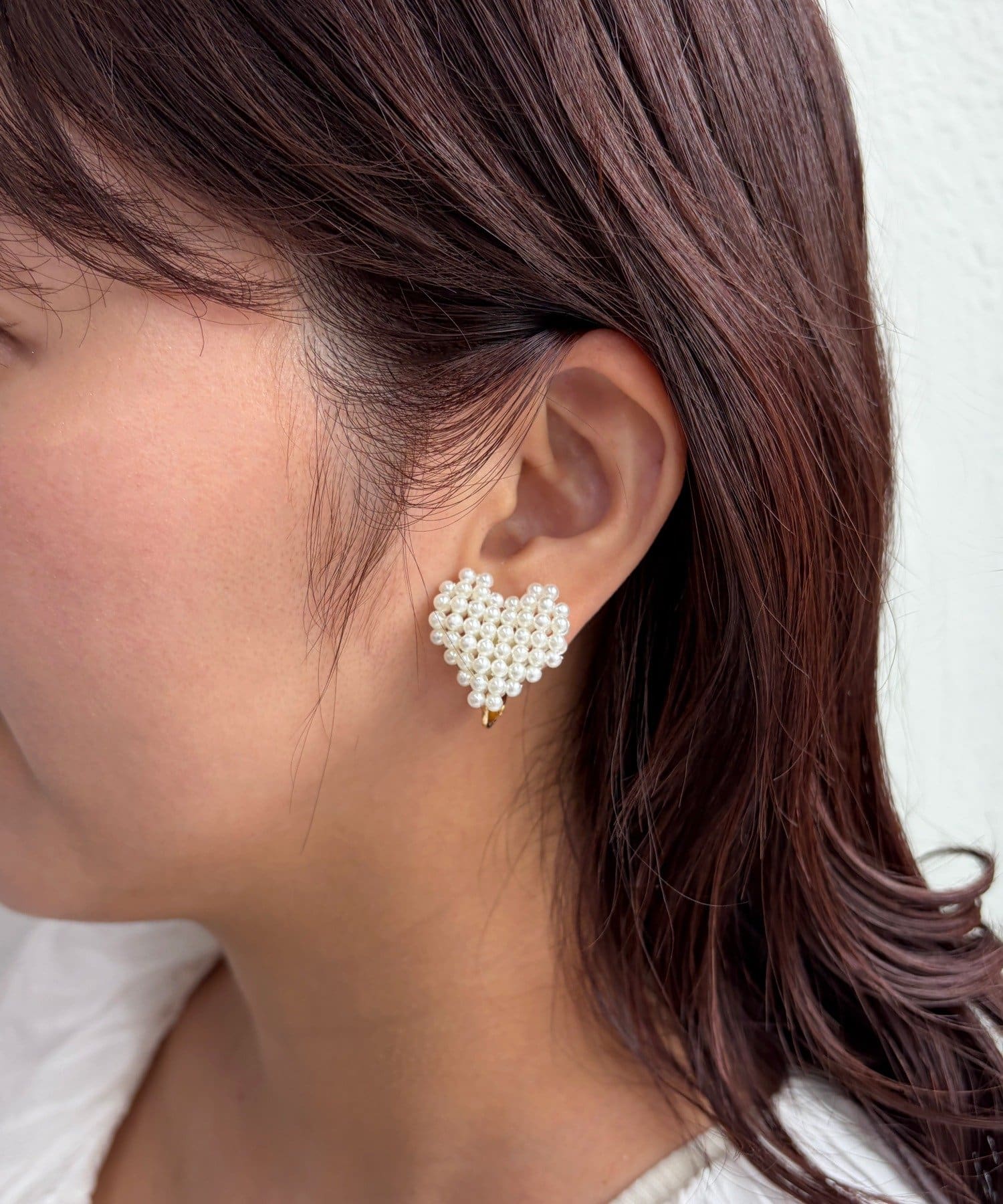 Lattice(ラティス) ハートパールイヤリング