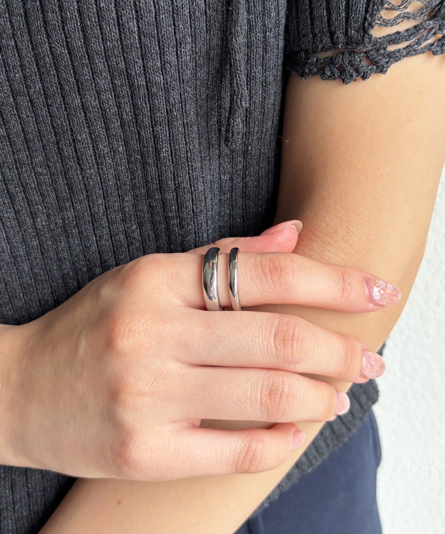 Lattice(ラティス) ＜ステンレス＞２連リング