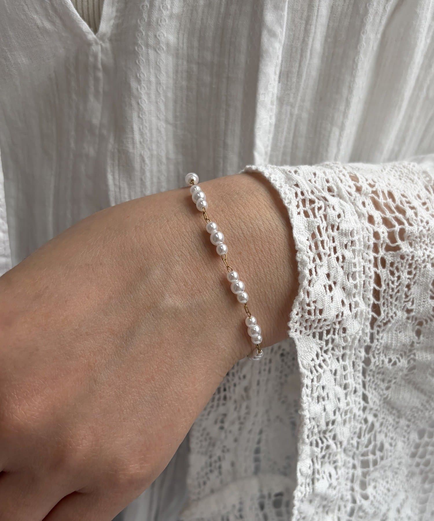 Lattice(ラティス) ＜ステンレス＞パールブレスレット