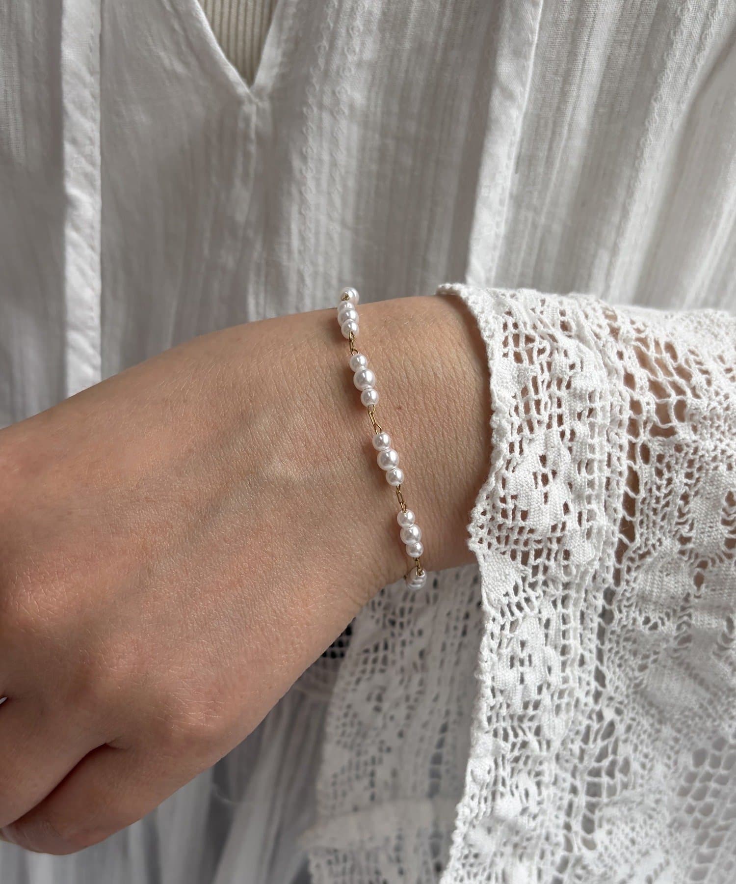 Lattice(ラティス) ＜ステンレス＞パールブレスレット