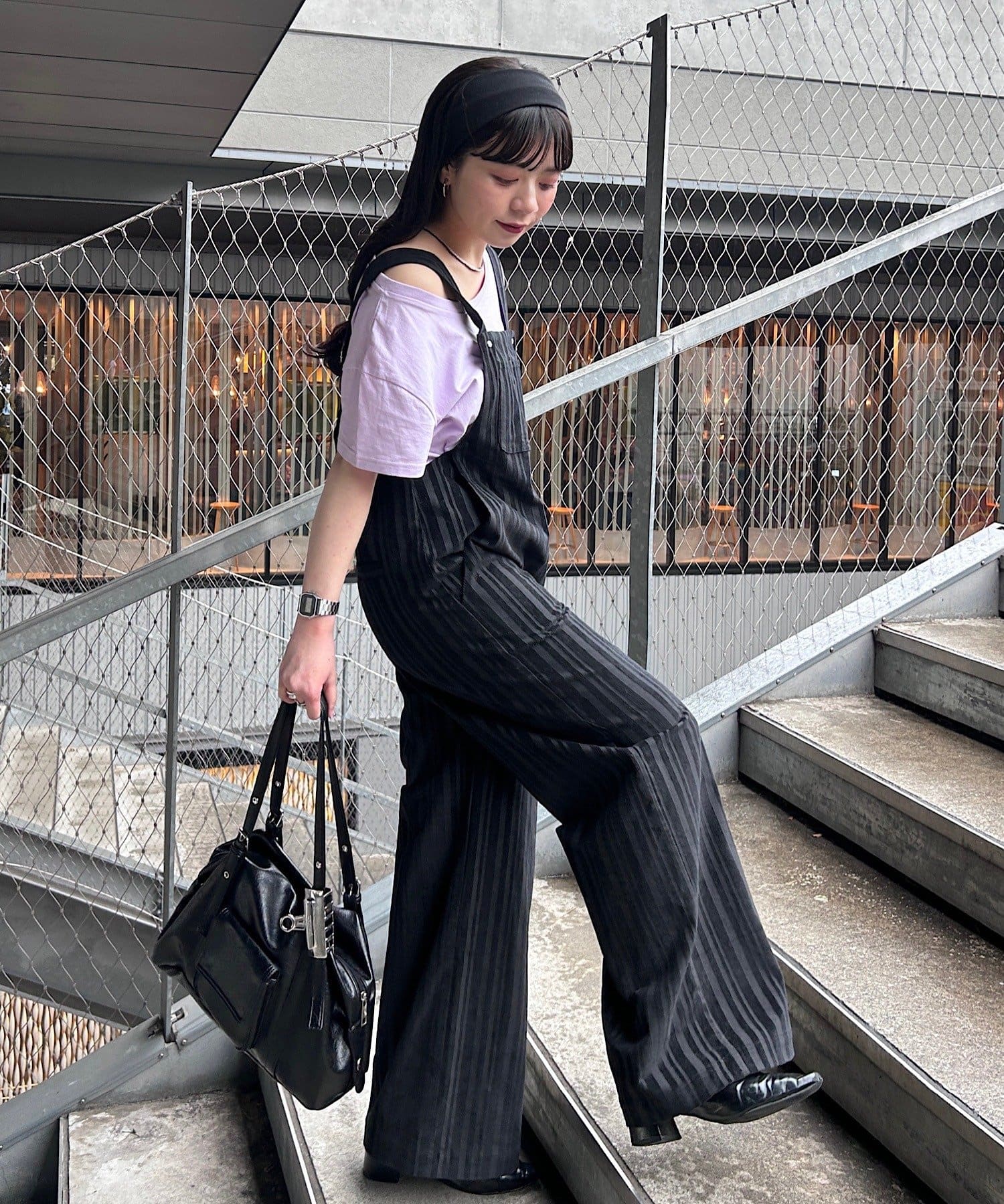 Kastane(カスタネ) 【4.5(日)0:00～4.7(火)23:59販売期間/YAMADA企画/WEB限定】ニュアンスブラックワイドサロペット