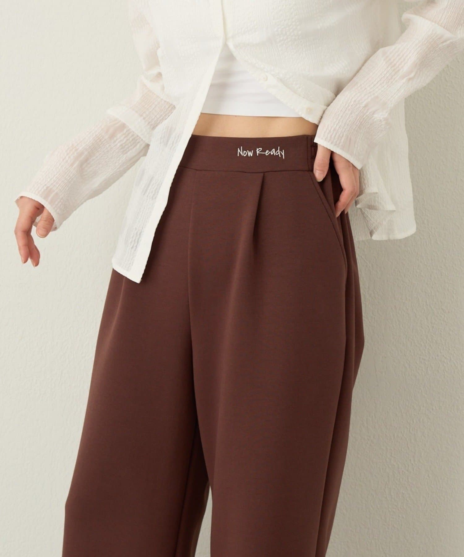 Omekashi(オメカシ) 刺繍ポンチイージーパンツ