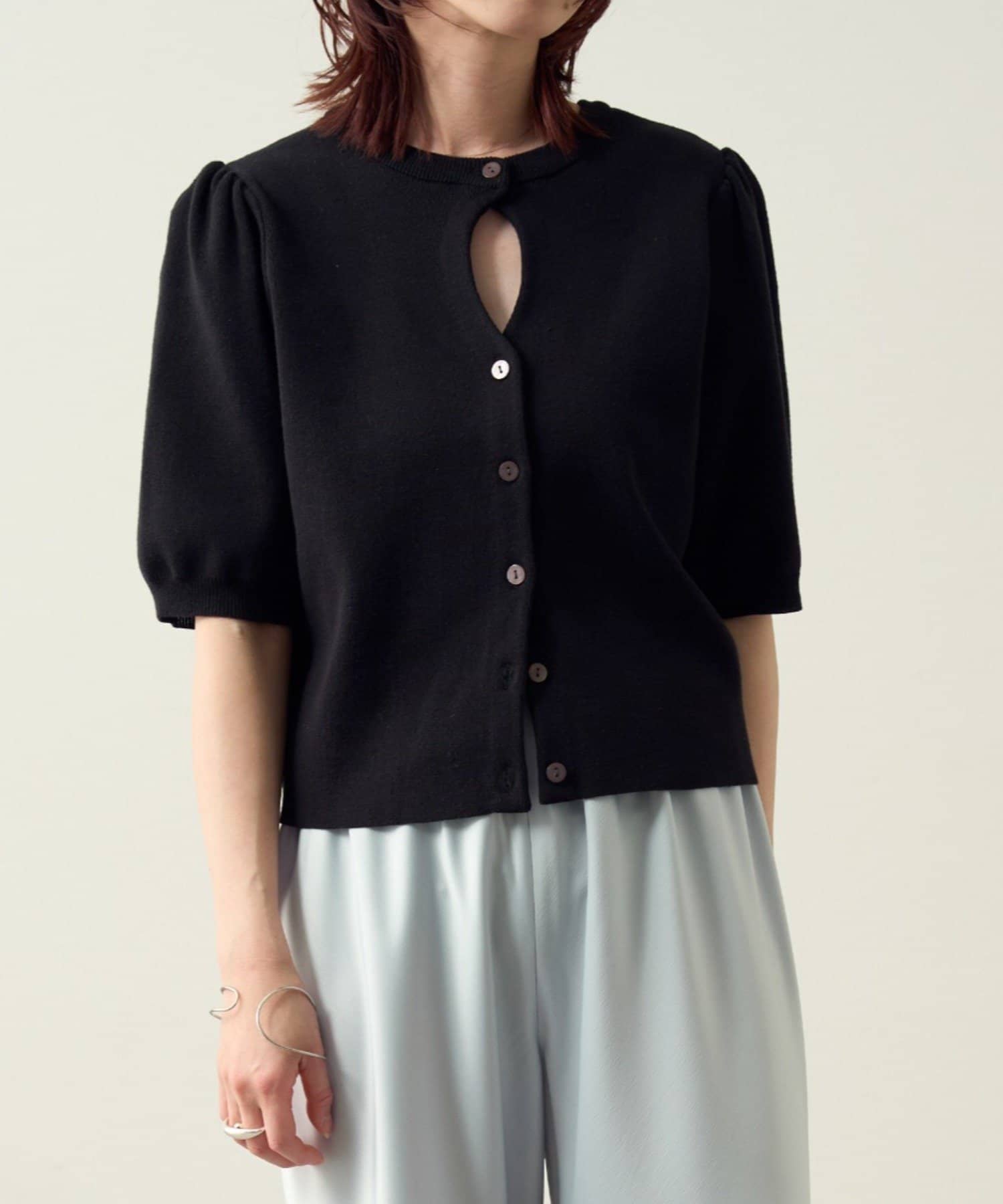 Omekashi(オメカシ) 2way半袖ホールニット