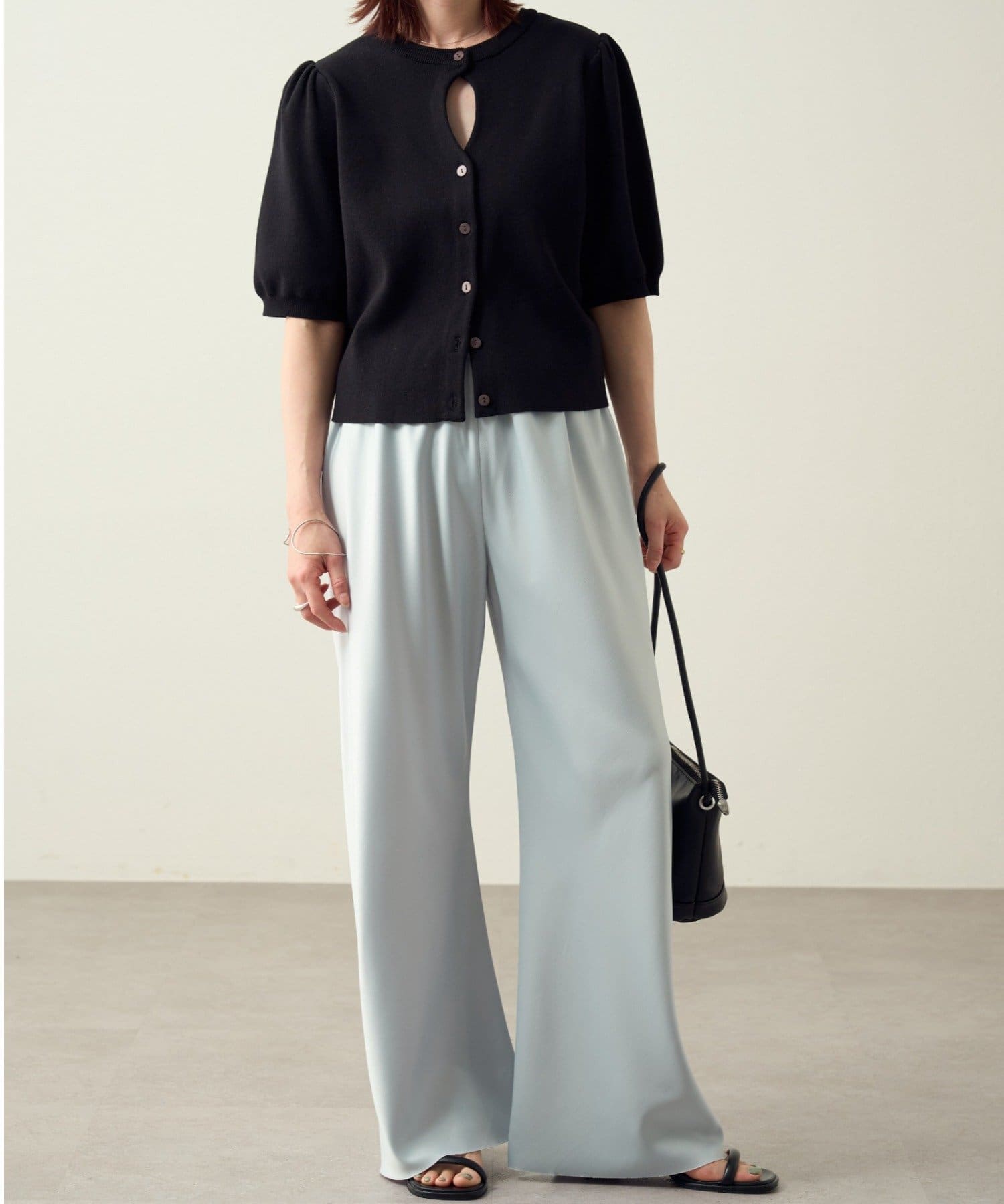 Omekashi(オメカシ) 2way半袖ホールニット