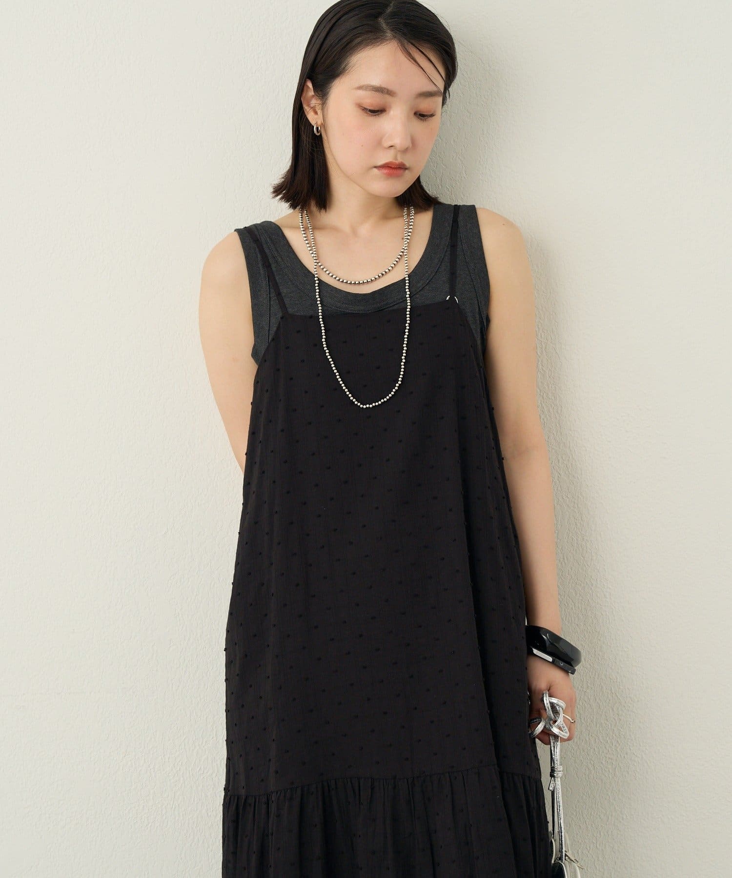 Omekashi(オメカシ) ドビーキャミワンピース