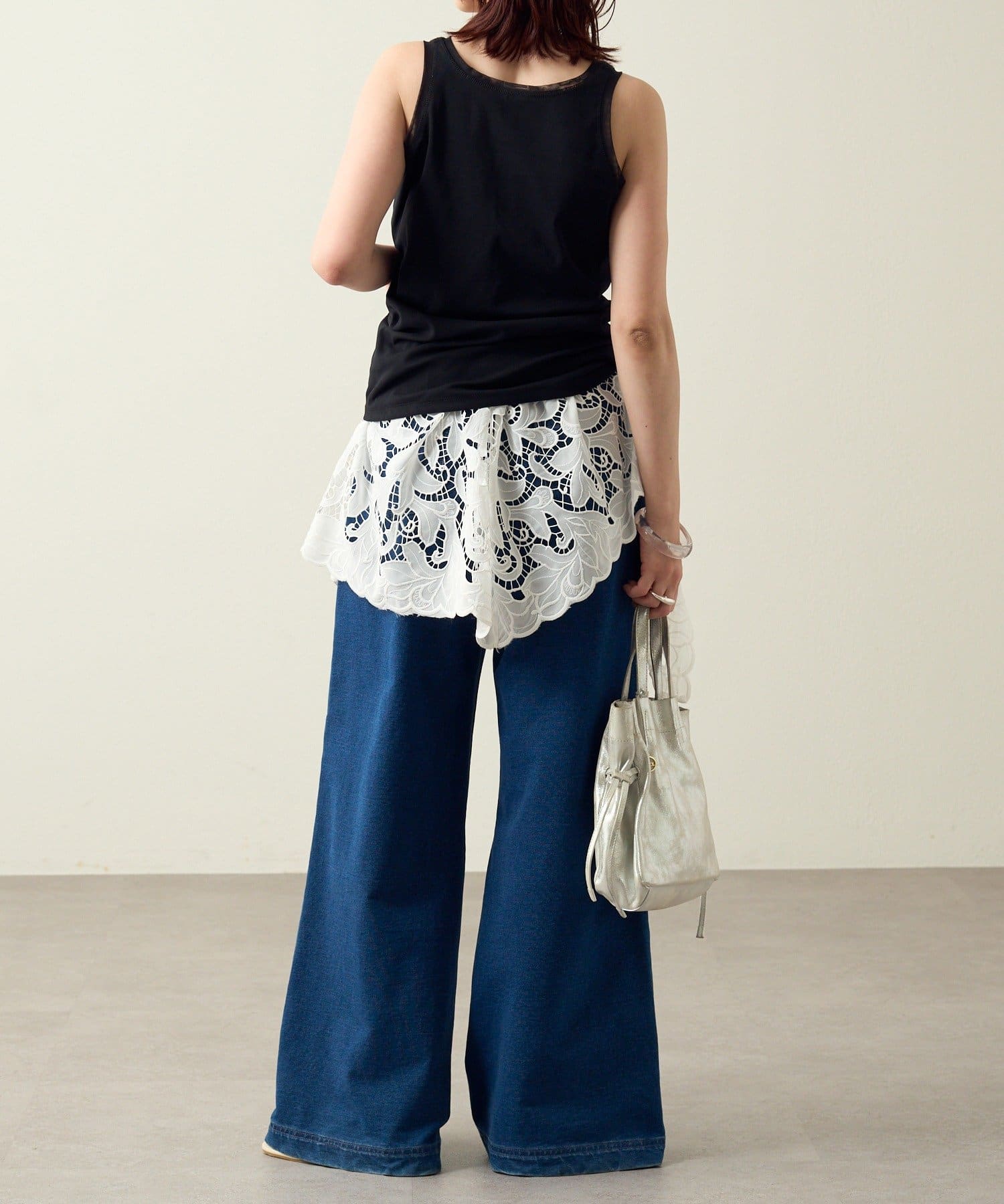 Omekashi(オメカシ) チュールレイヤード風タンクトップ