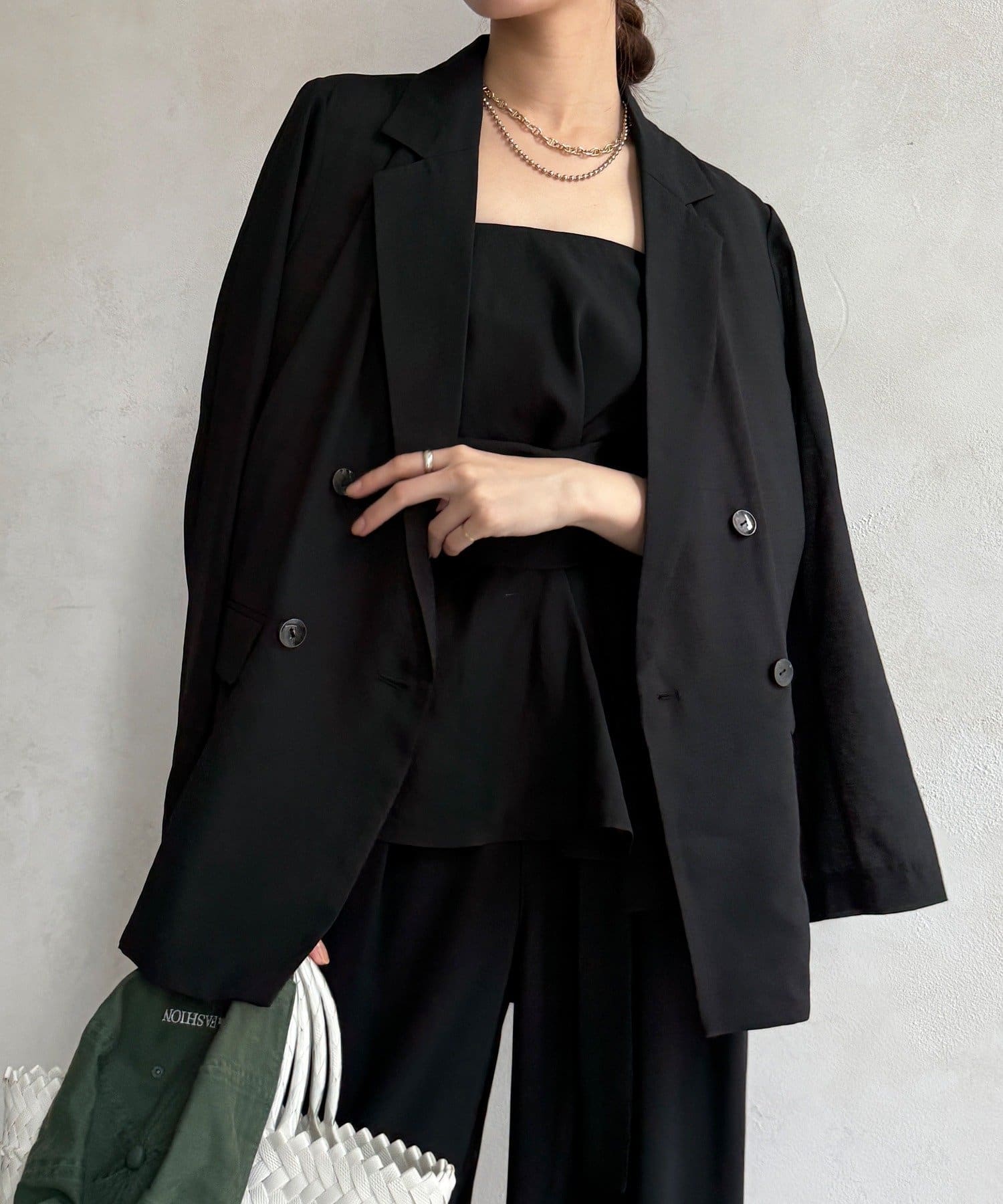 DOUDOU(ドゥドゥ) 【24日 10%OFFで予約スタート！】シアーアシメタックビスチェ