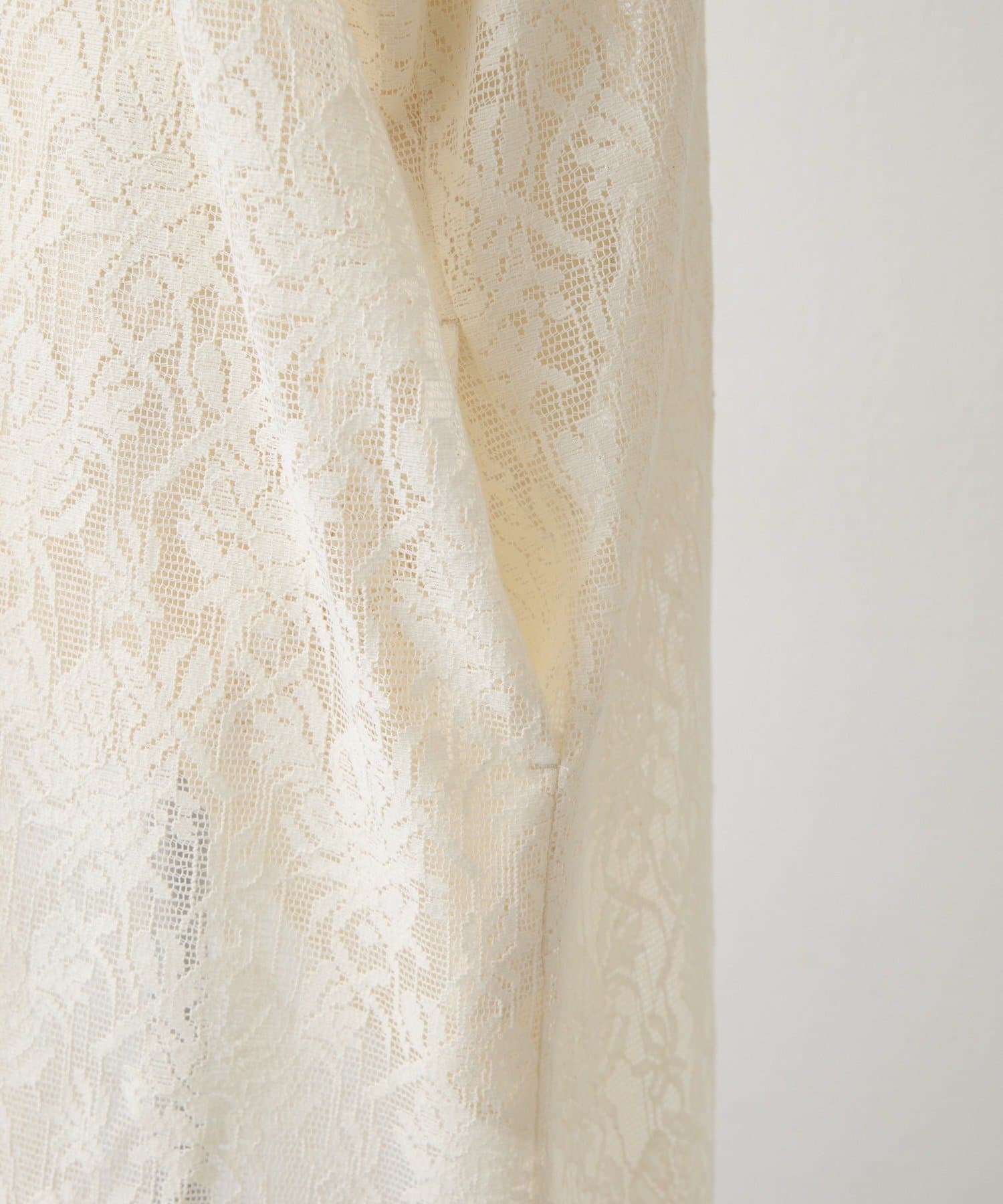 ear PAPILLONNER(イア パピヨネ) 《花柄/透け感/通気性◎》フロントボタンレースワンピース【SUM1 STYLE(スミスタイル)】