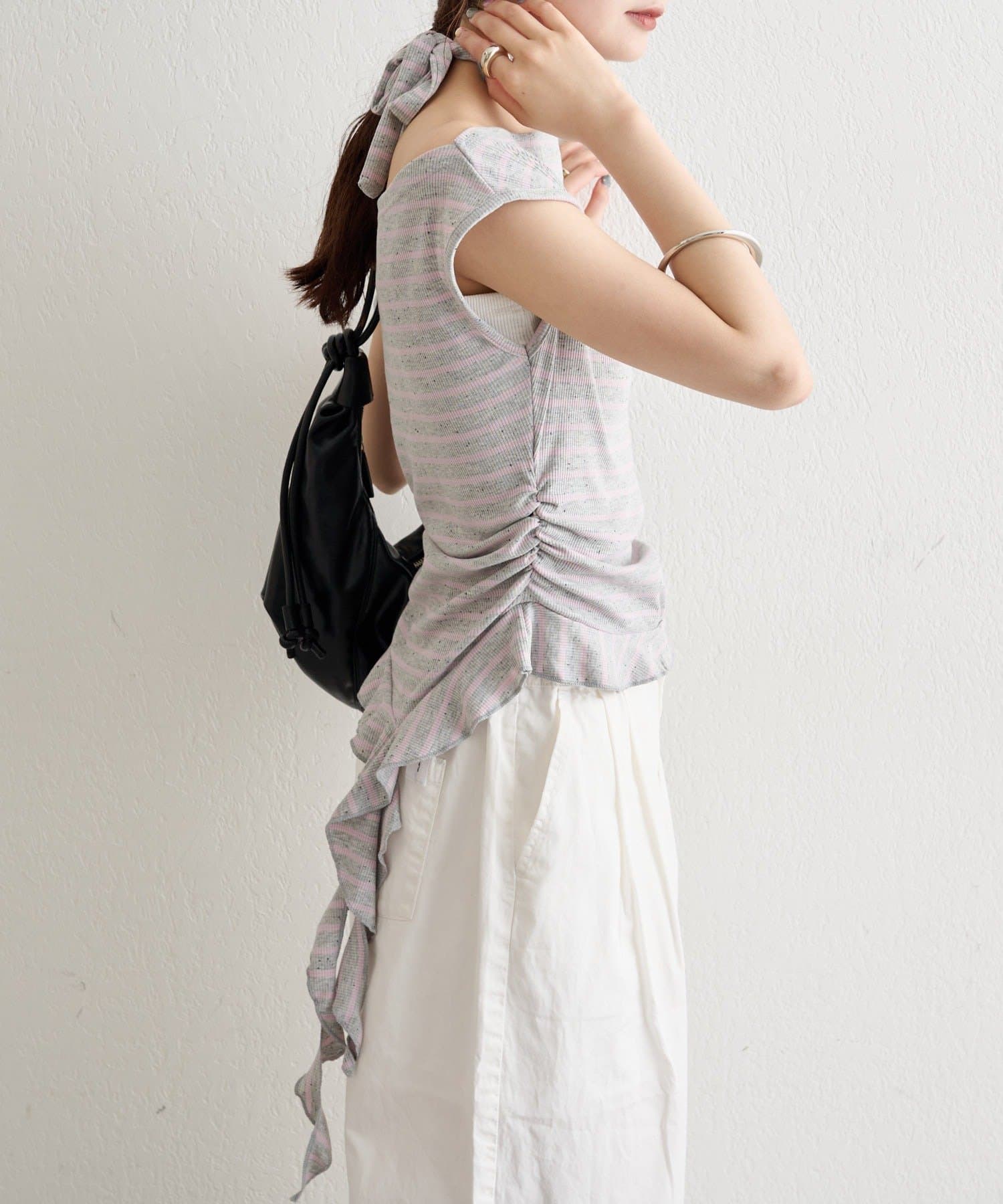 mystic(ミスティック) 《WEB限定》裾フリルワンショルカットソー