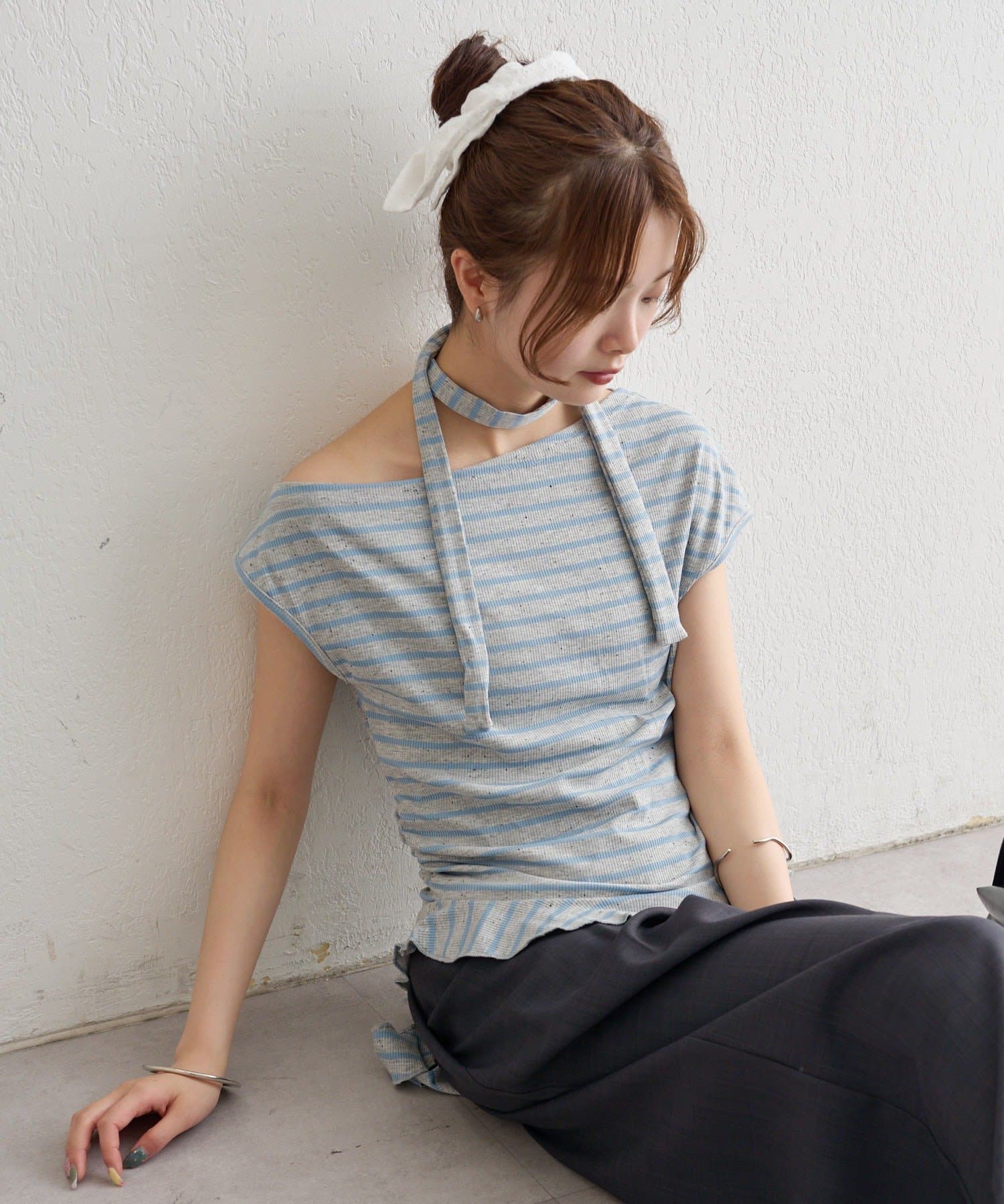 mystic(ミスティック) 《WEB限定》裾フリルワンショルカットソー