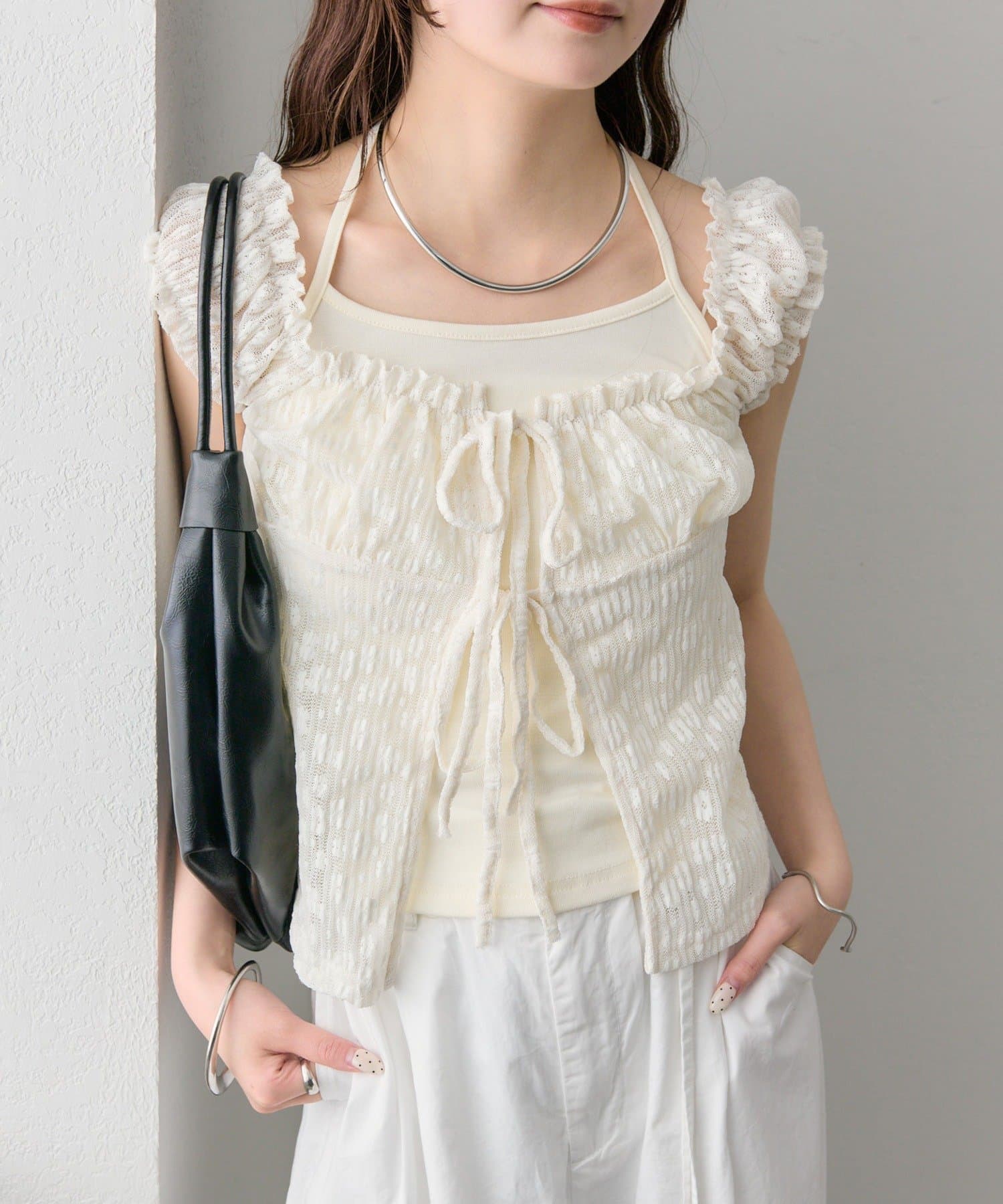 mystic(ミスティック) レースリボンTOPS