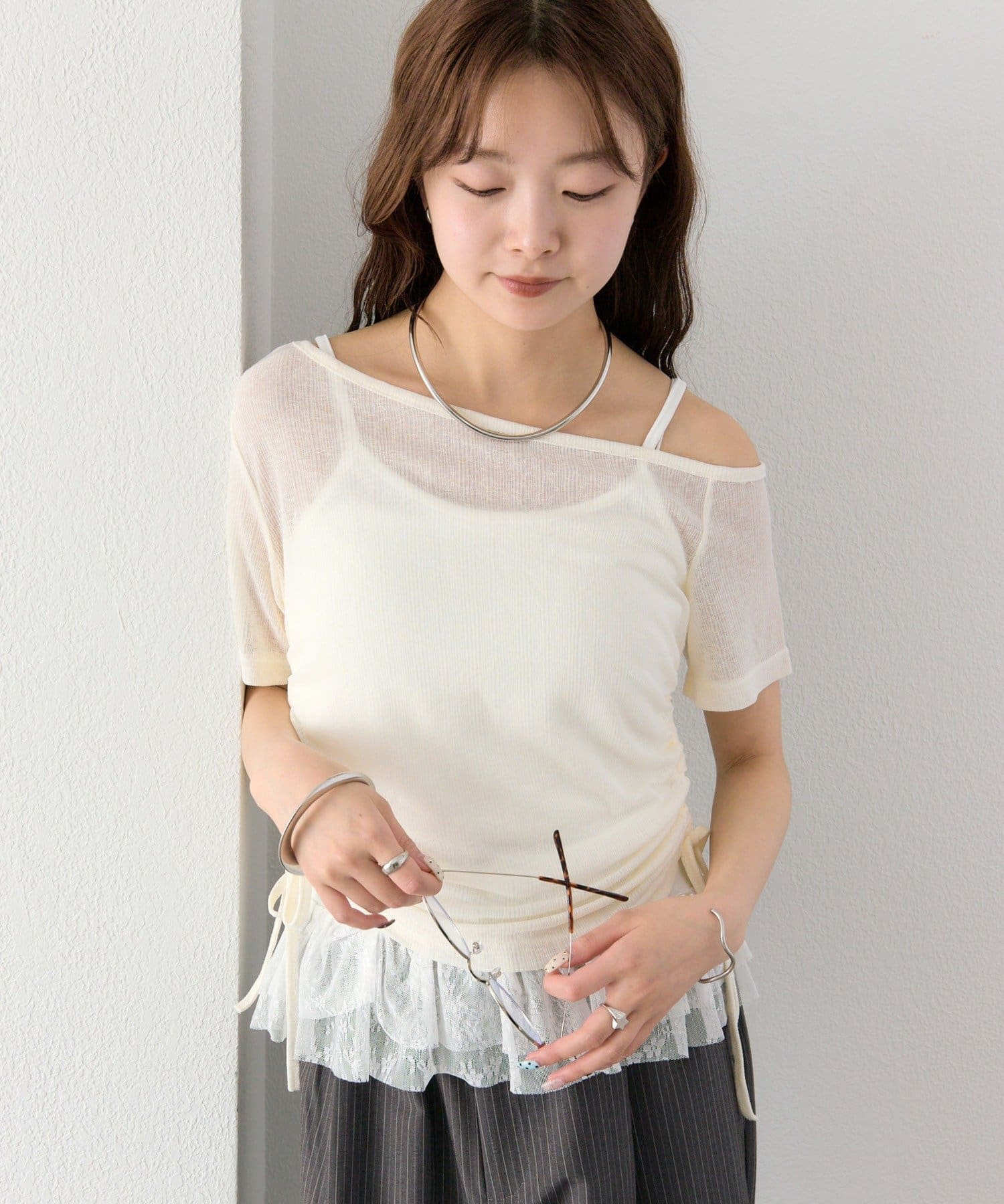 mystic(ミスティック) ティアードキャミSETトップス