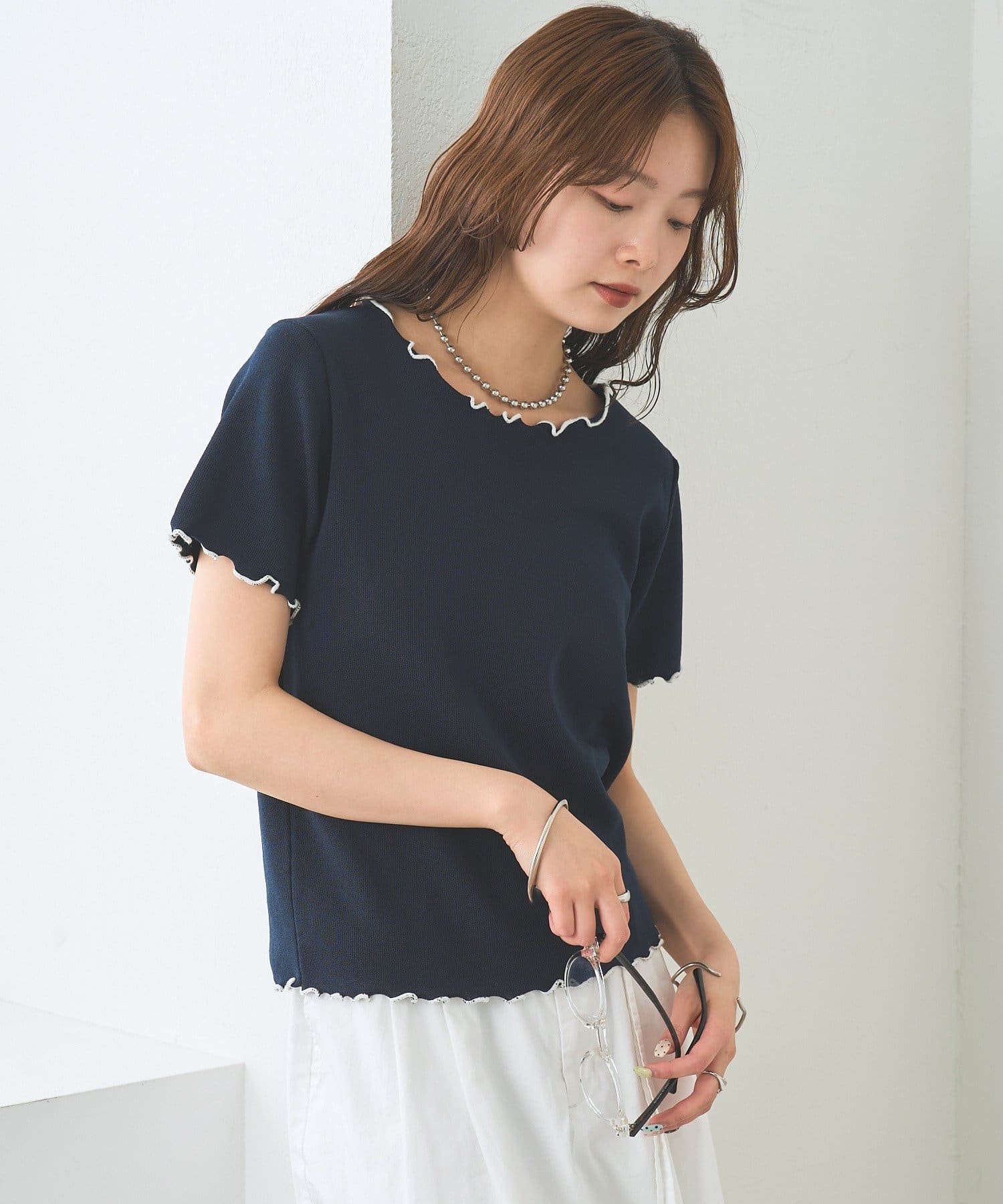 mystic(ミスティック) 配色メロウニットT