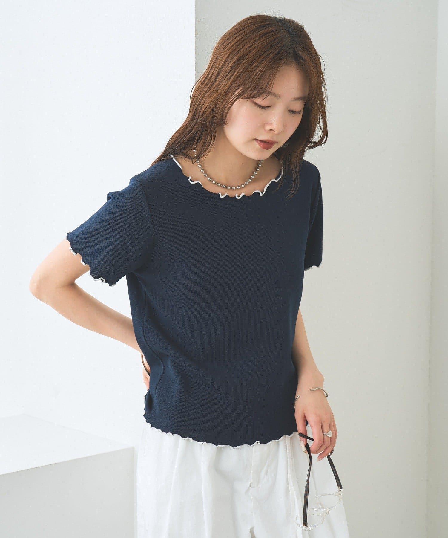 mystic(ミスティック) 配色メロウニットT