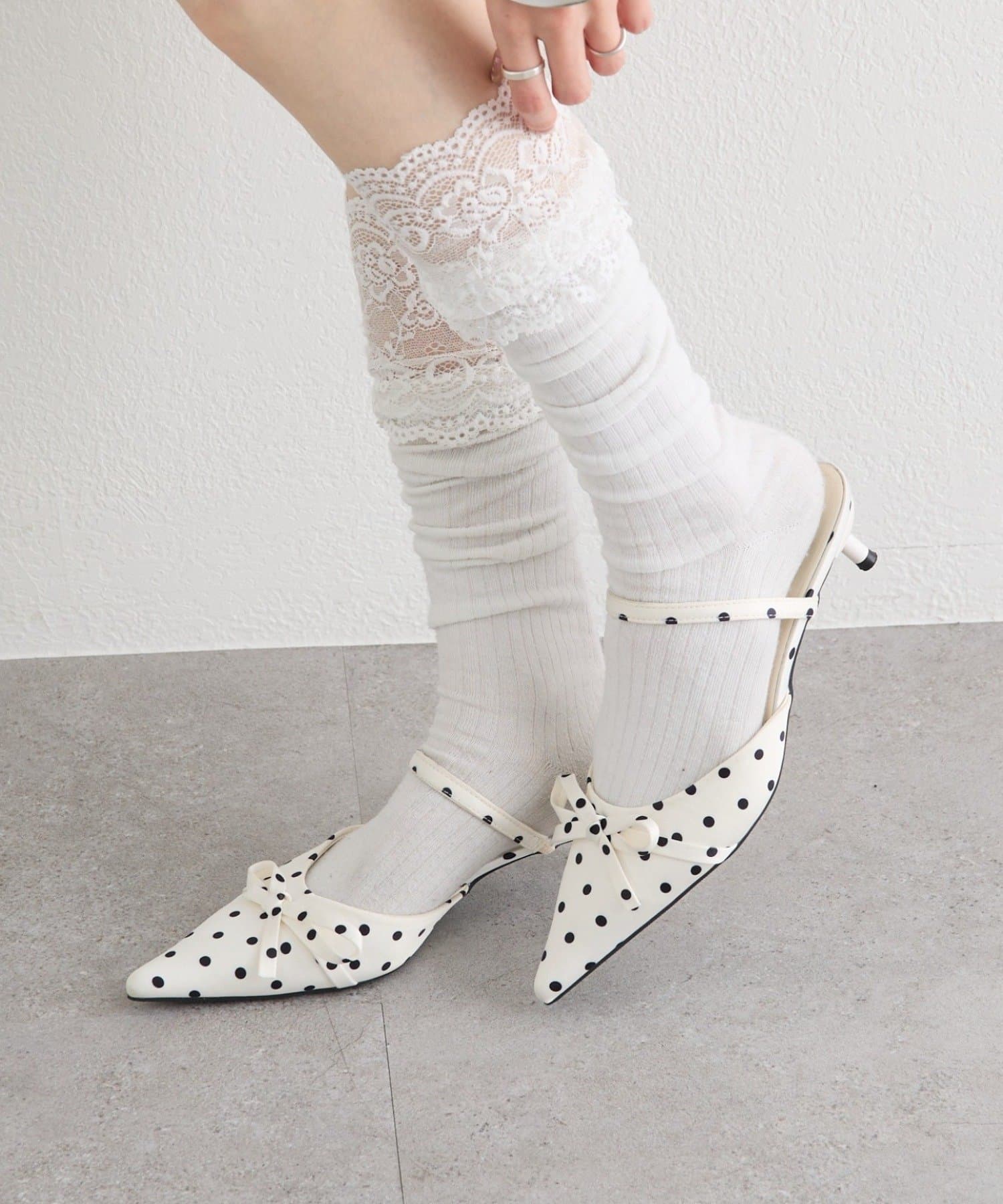 mystic(ミスティック) リボンドットミュール