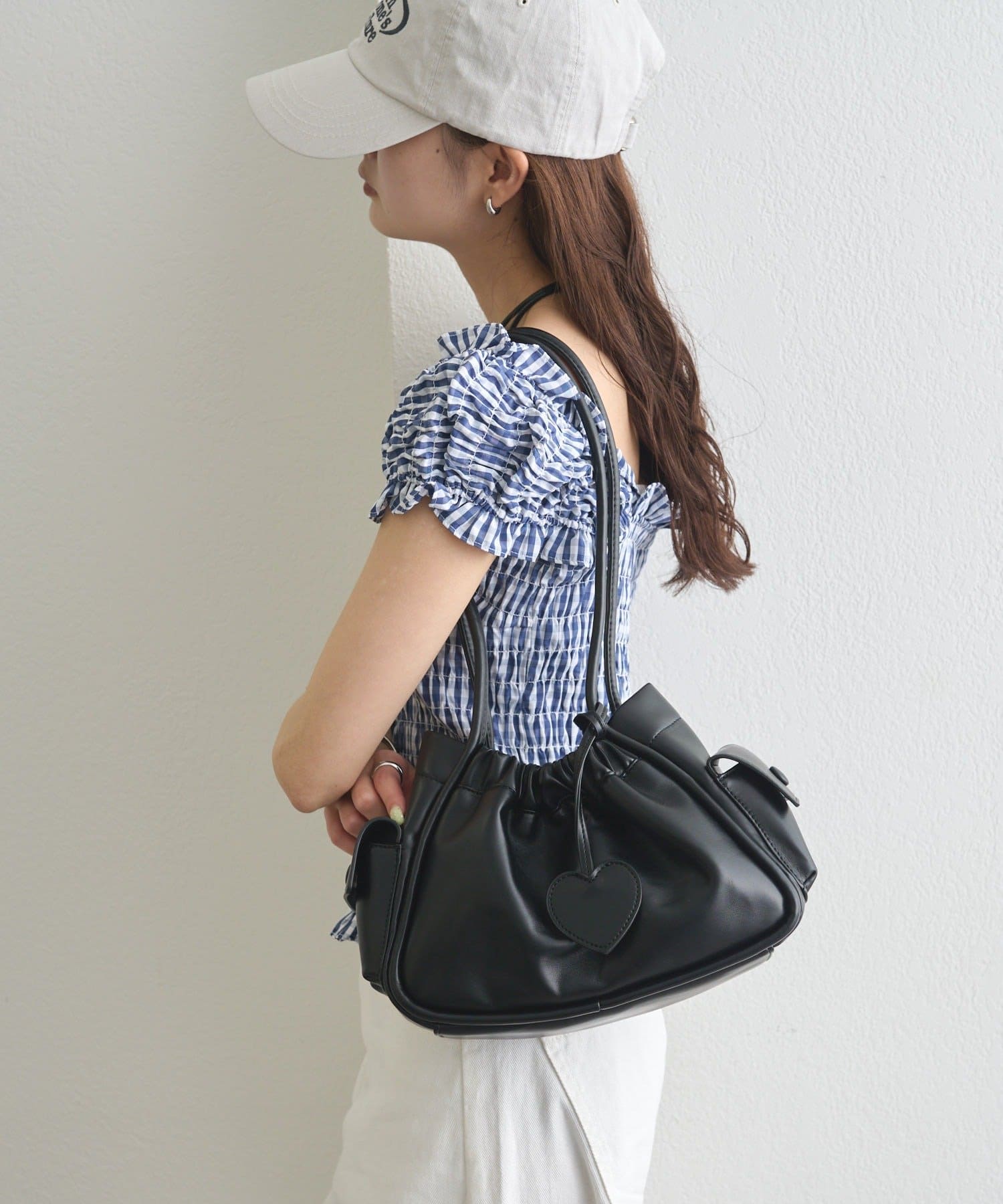 mystic(ミスティック) ハートチャーム付きコンビBAG