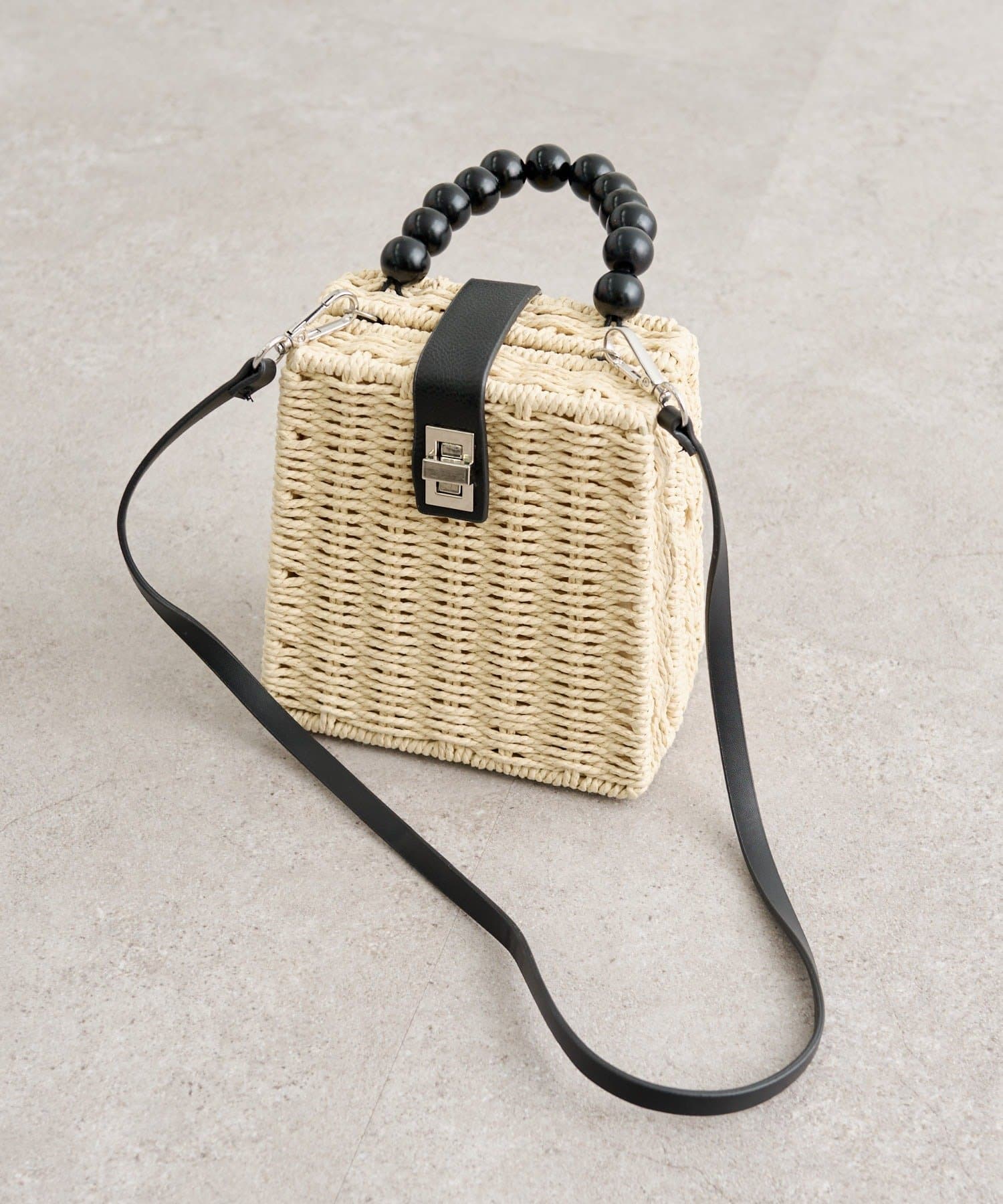 mystic(ミスティック) ビーズハンドルかごBAG