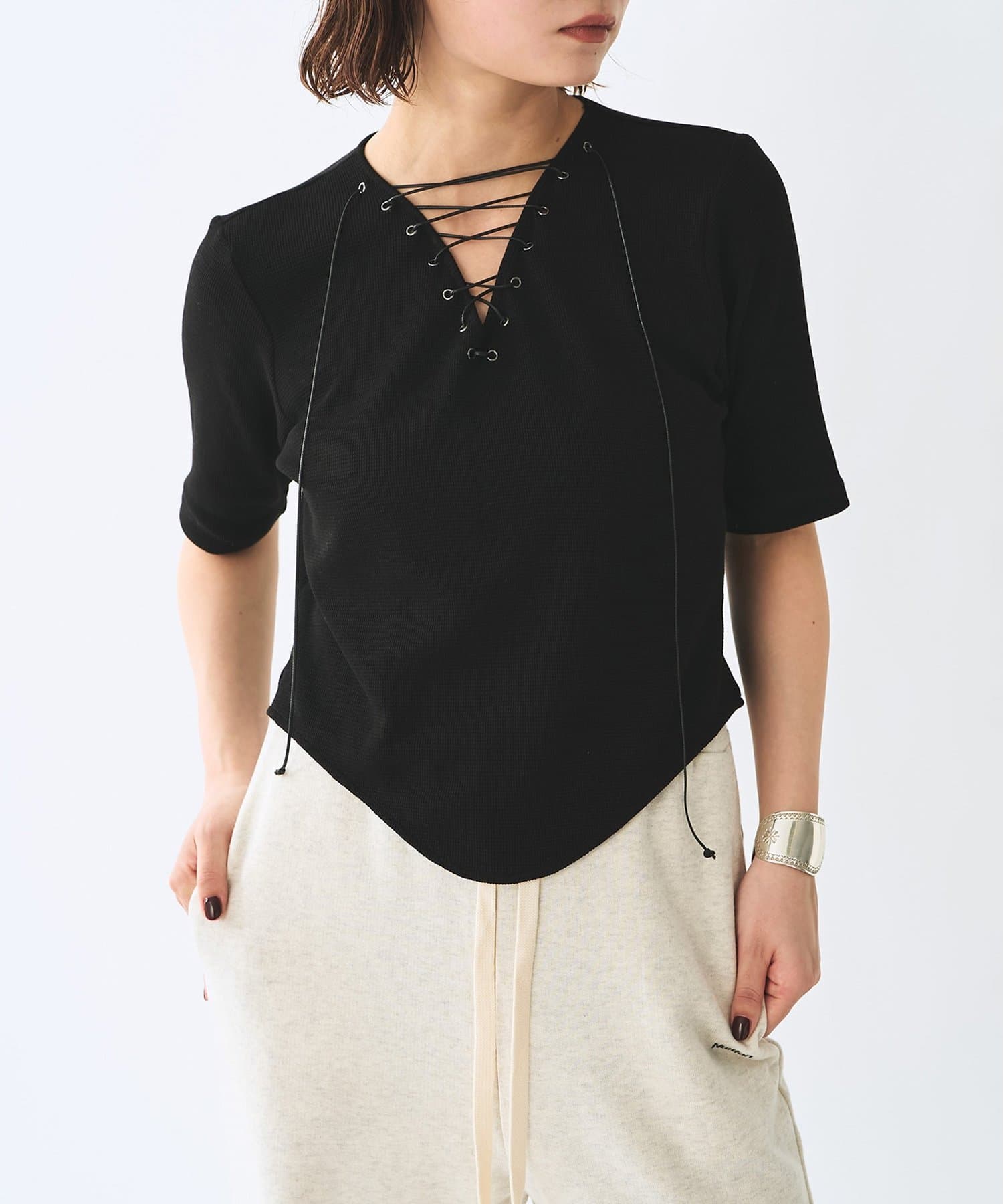 Whim Gazette(ウィム ガゼット) ＜WEB限定＞【Nuition】レースアッププルオーバー