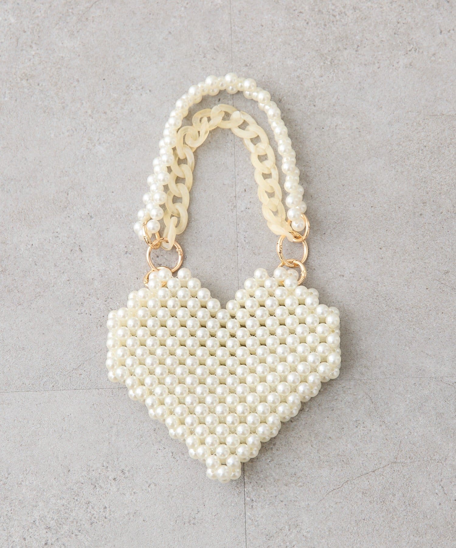 mystic(ミスティック) ビーズハンドルハートBAG