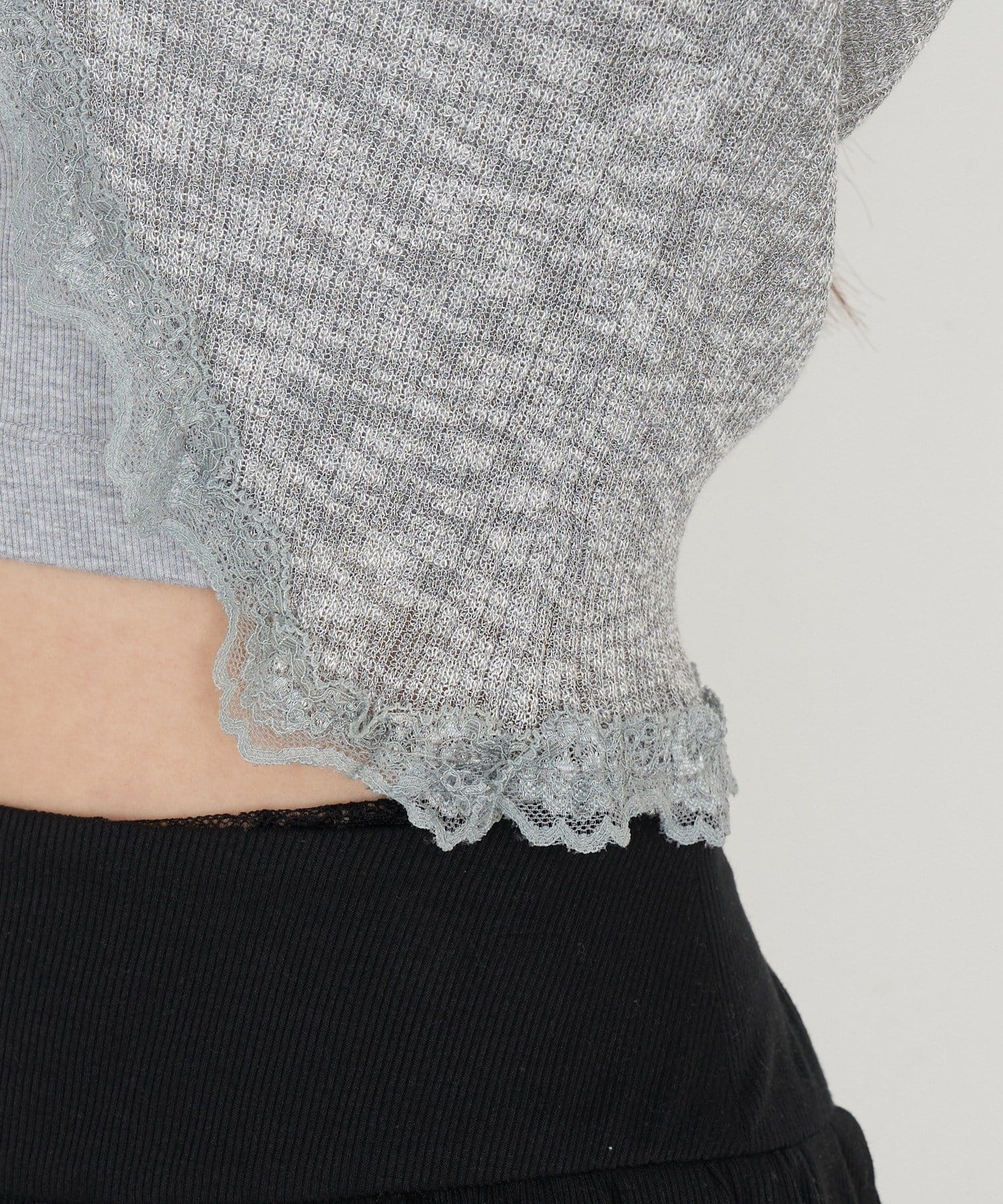 RAY CASSIN(レイカズン) レースシアーボレロカーディガン