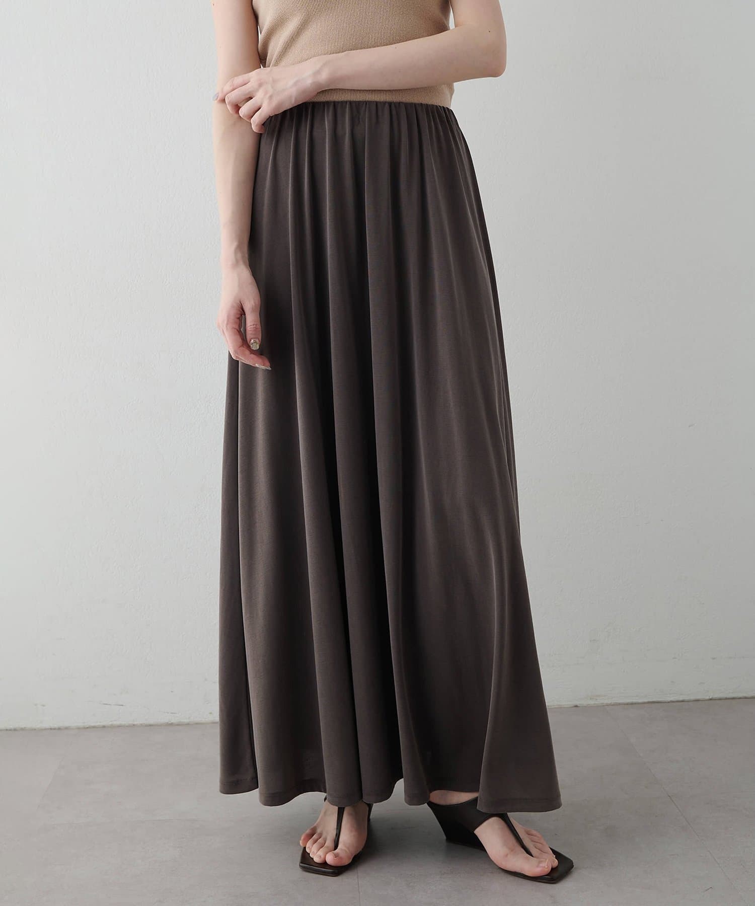 Whim Gazette(ウィム ガゼット) フィブリル天竺ギャザースカート