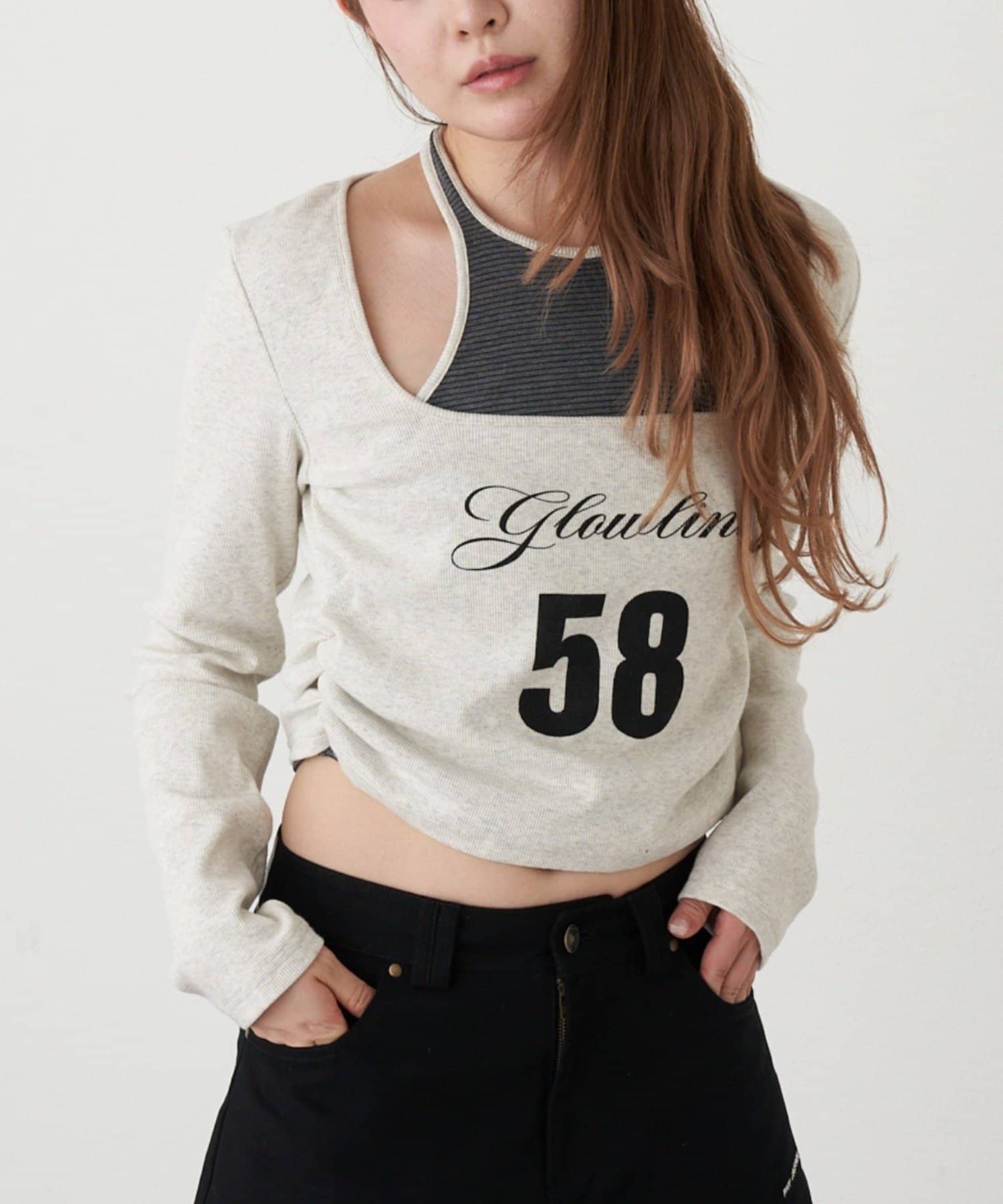 OUTLET(アウトレット) 【RAY CASSIN】ホルターレイヤードTシャツ