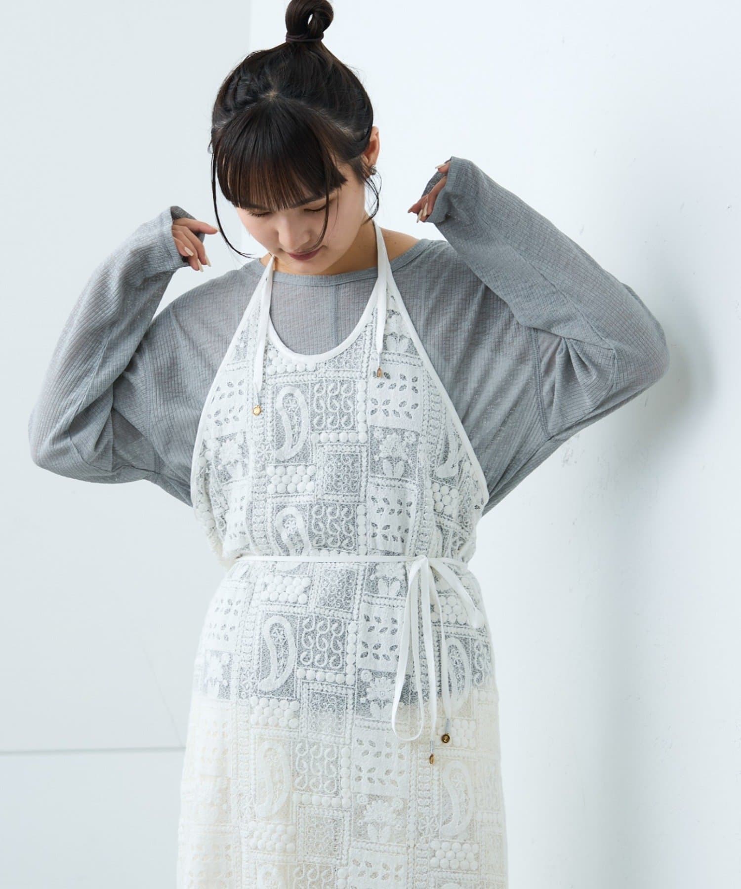 OUTLET(アウトレット) 【CIAOPANIC TYPY】レースエプロンワンピース