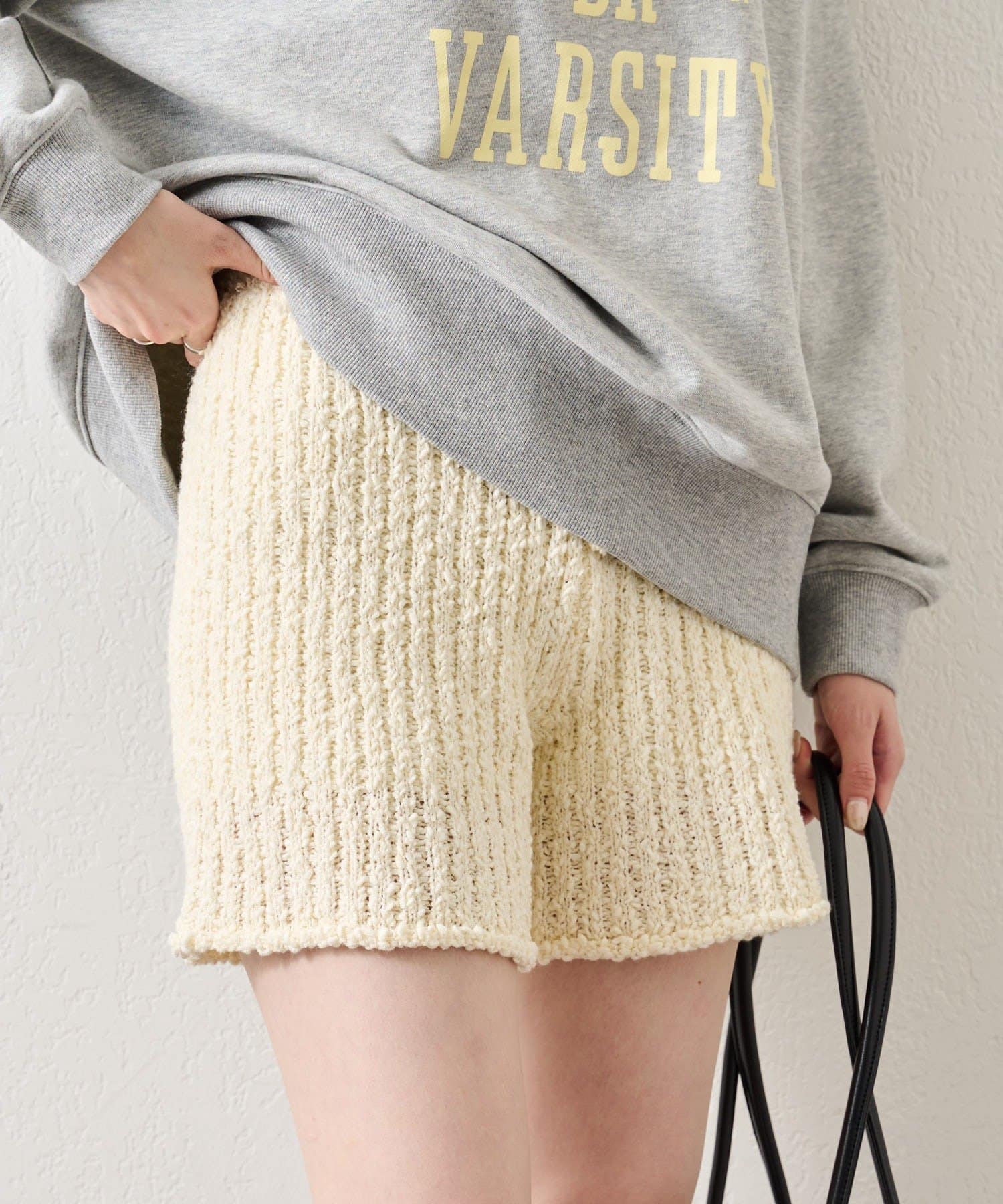 OUTLET(アウトレット) 【mystic】スラブヤーンニットパンツ