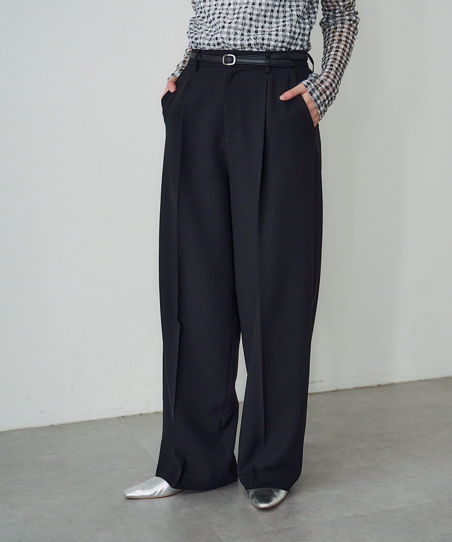 OUTLET(アウトレット) 【SHENERY】トロタックワイドパンツ