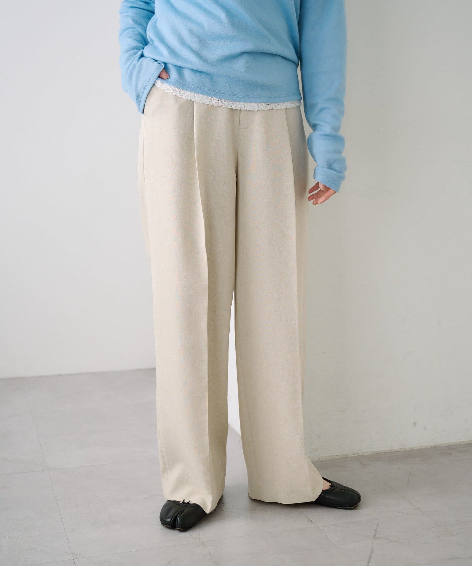 OUTLET(アウトレット) 【SHENERY】トロタックワイドパンツ